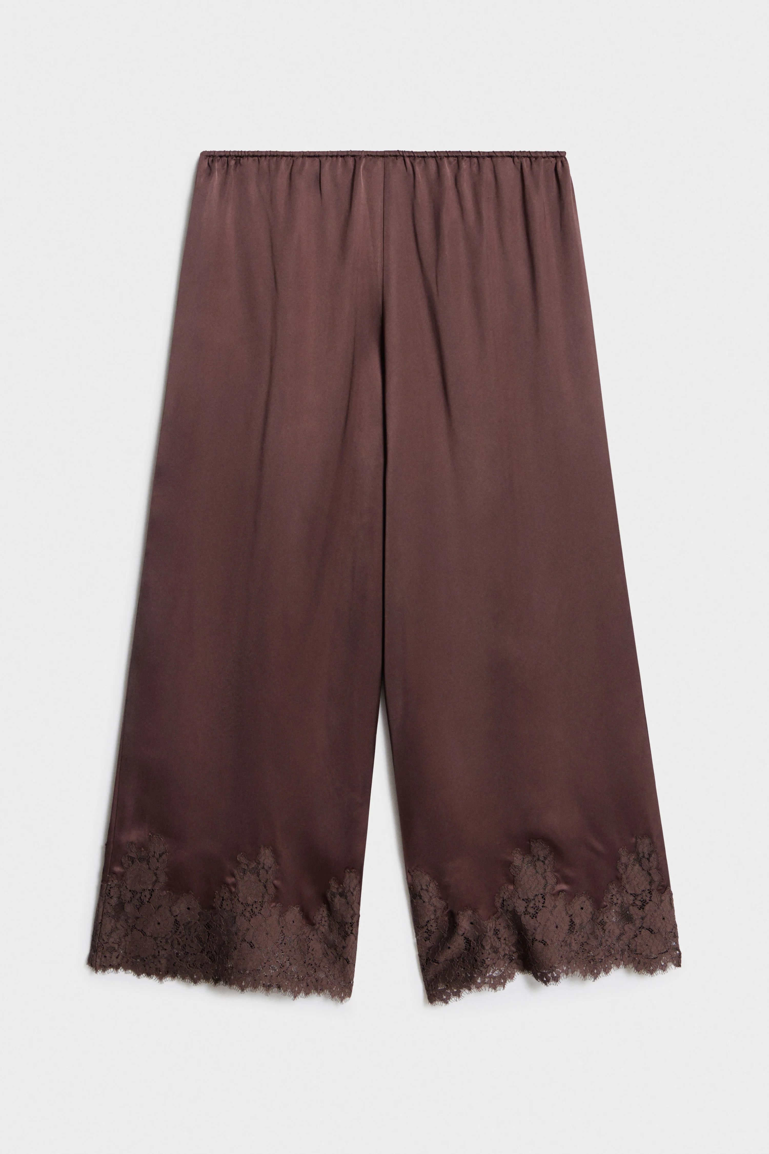 SATIN AND LACE PAJAMA TROUSERS - Image 6