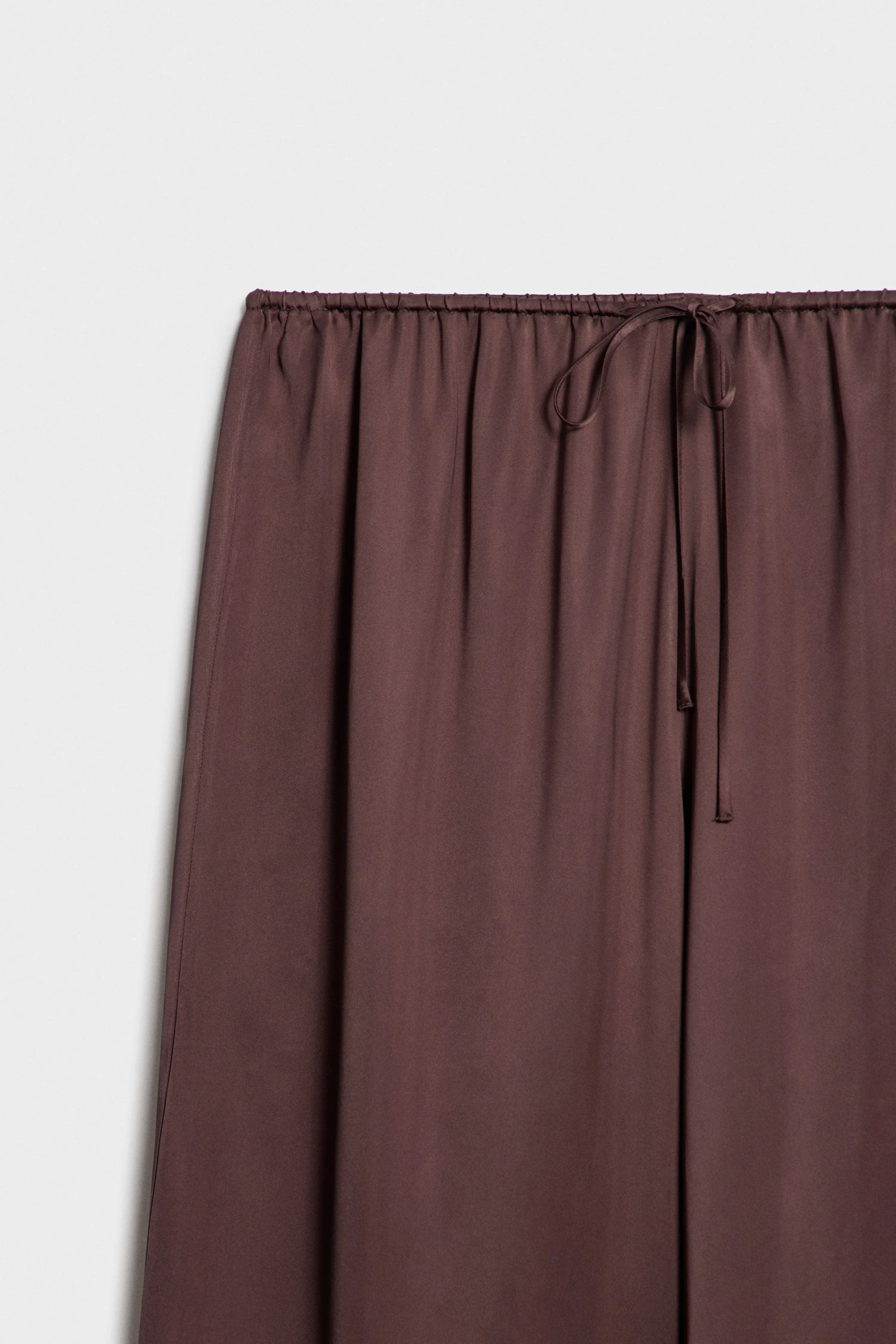SATIN AND LACE PAJAMA TROUSERS - Image 7