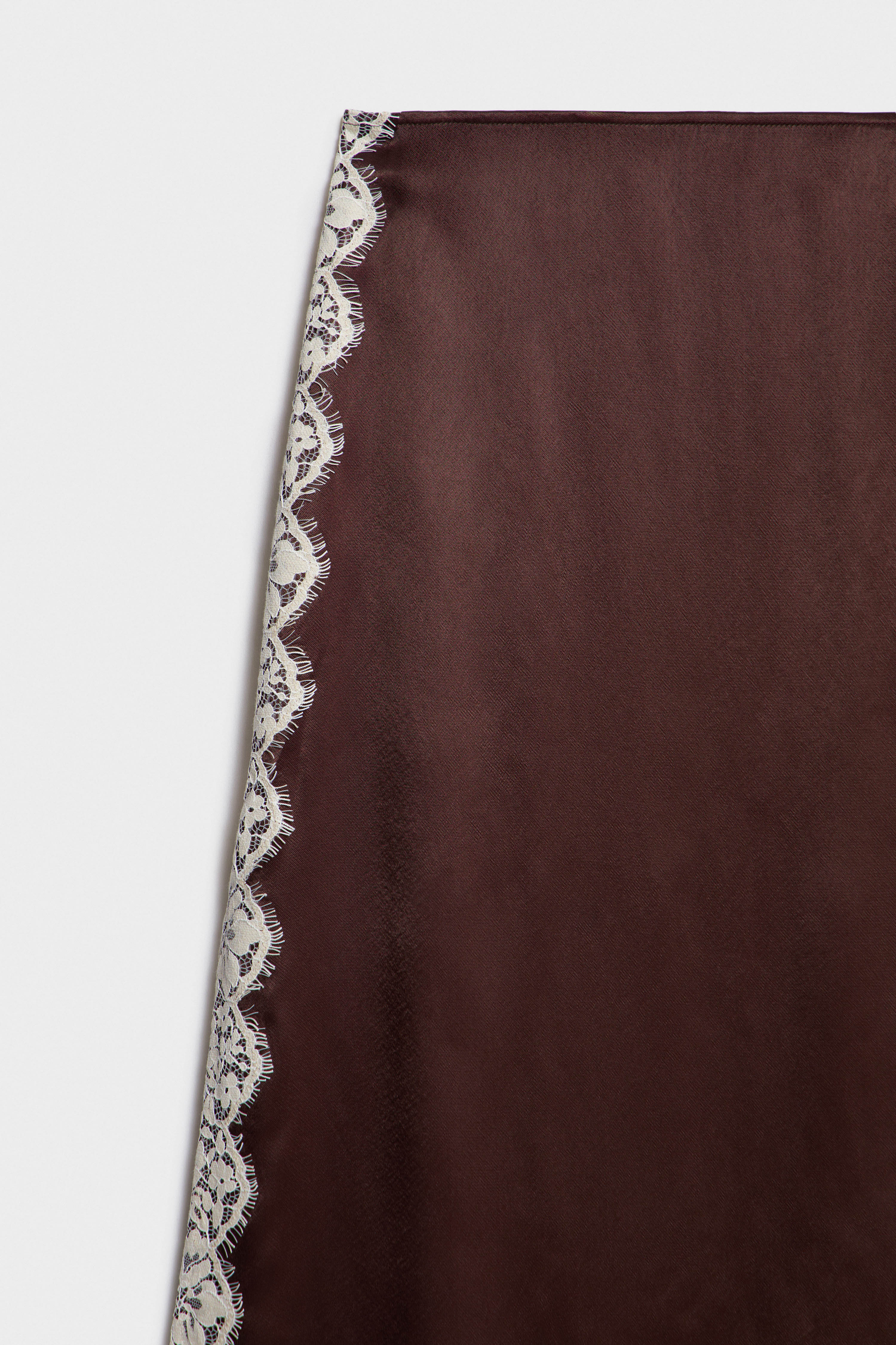 SATIN AND LACE SKIRT - Image 5