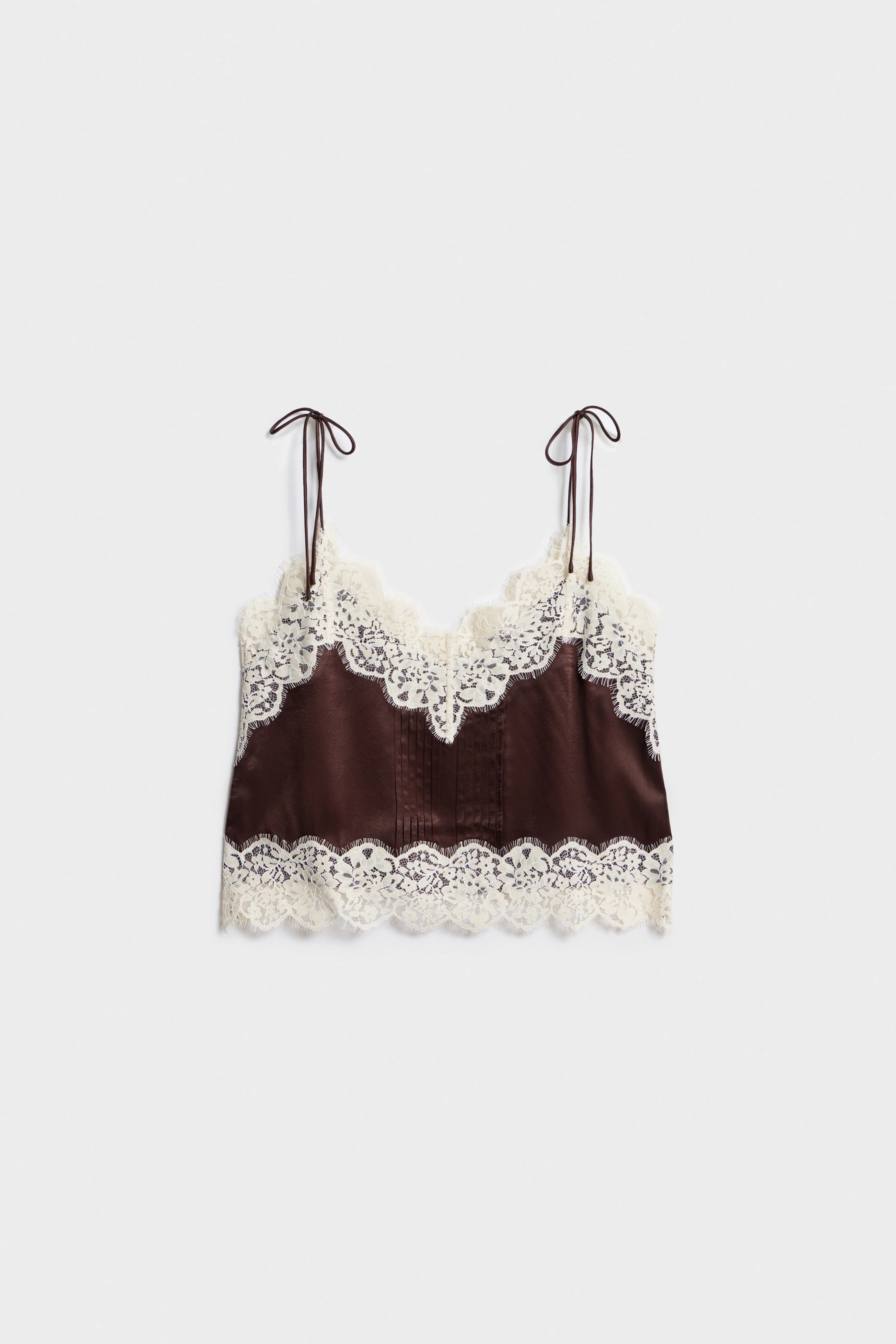 SATIN AND LACE TOP - Image 3