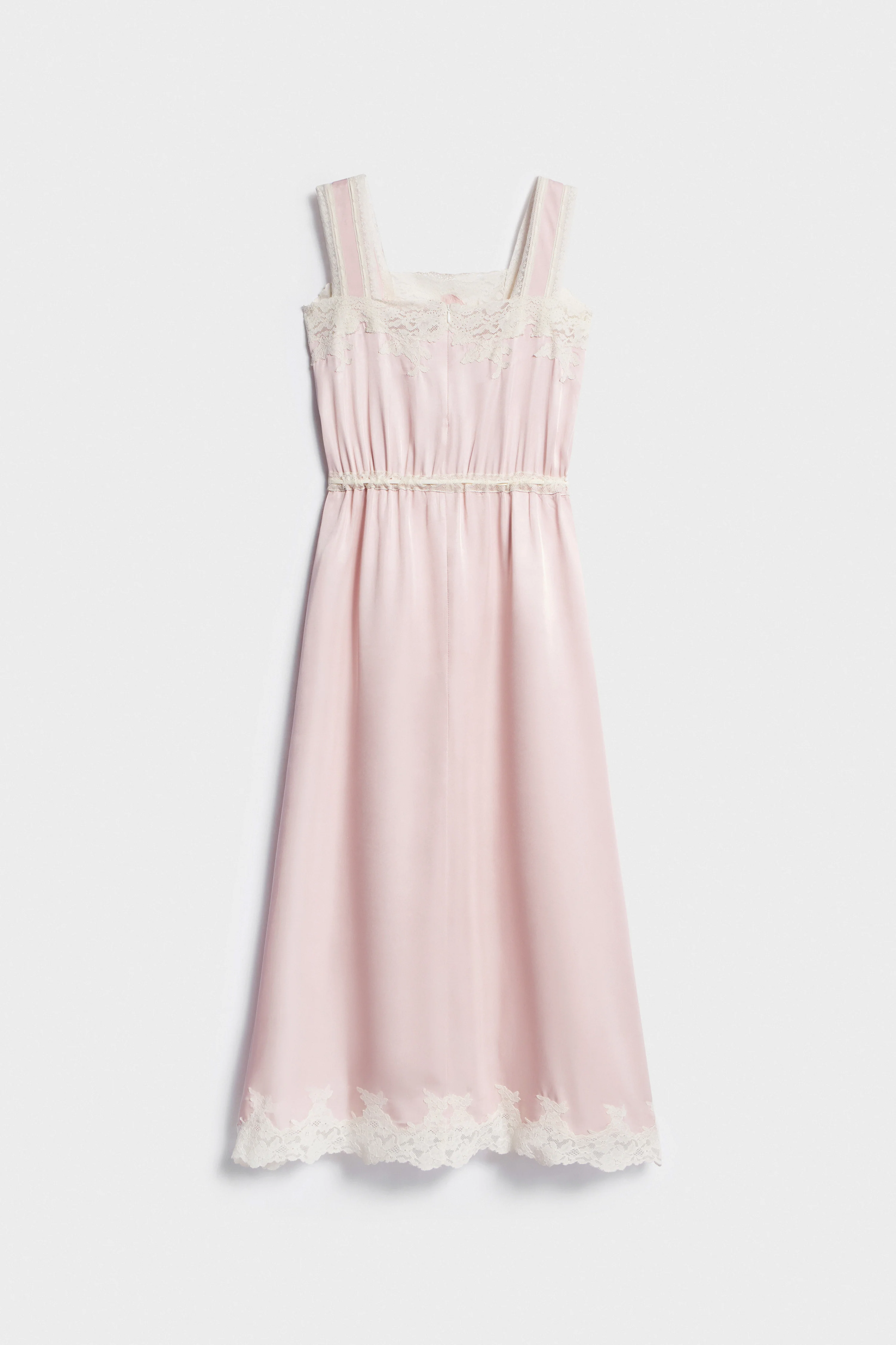 SATIN AND LACE WIDE DRESS - Image 7
