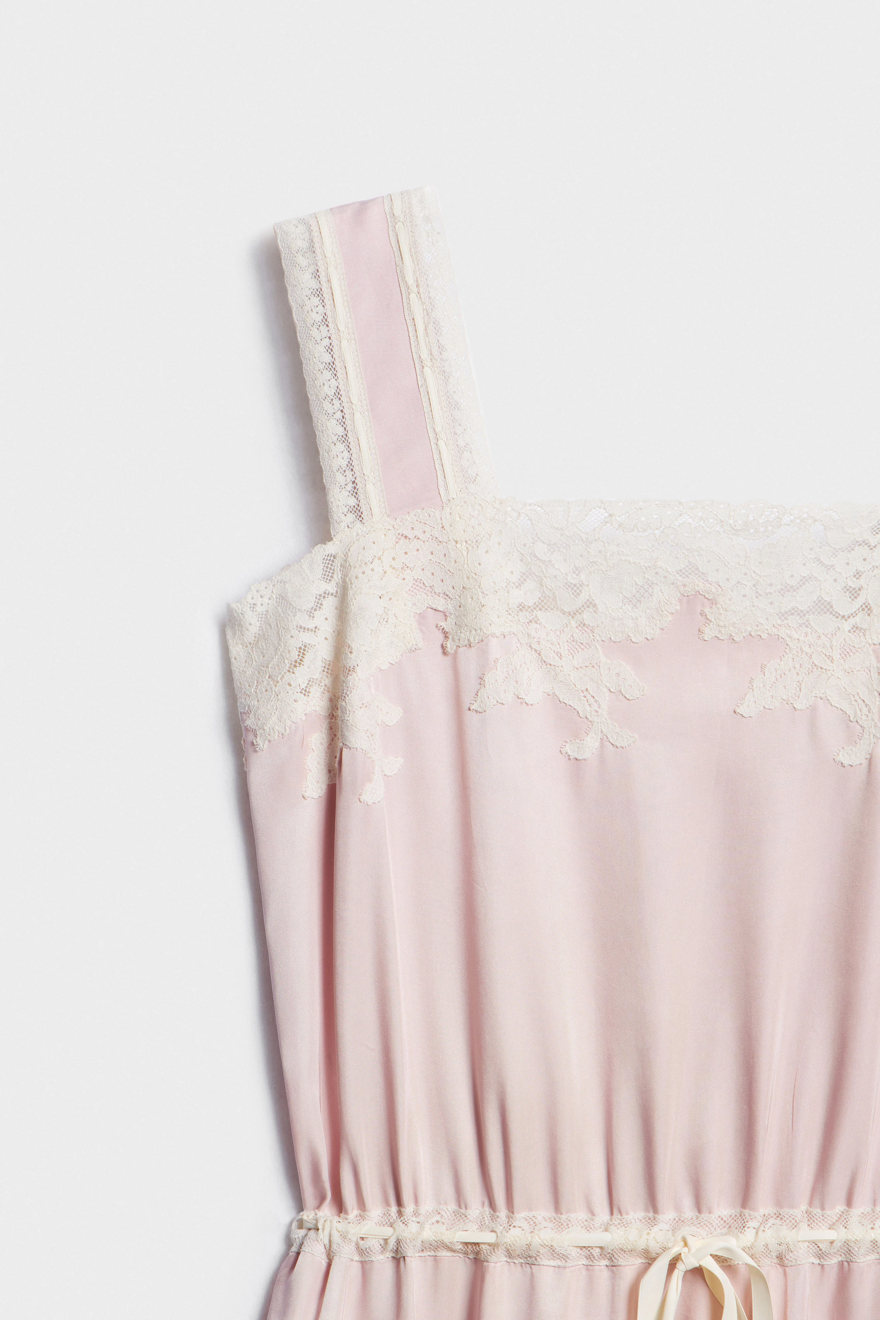 SATIN AND LACE WIDE DRESS - Image 8