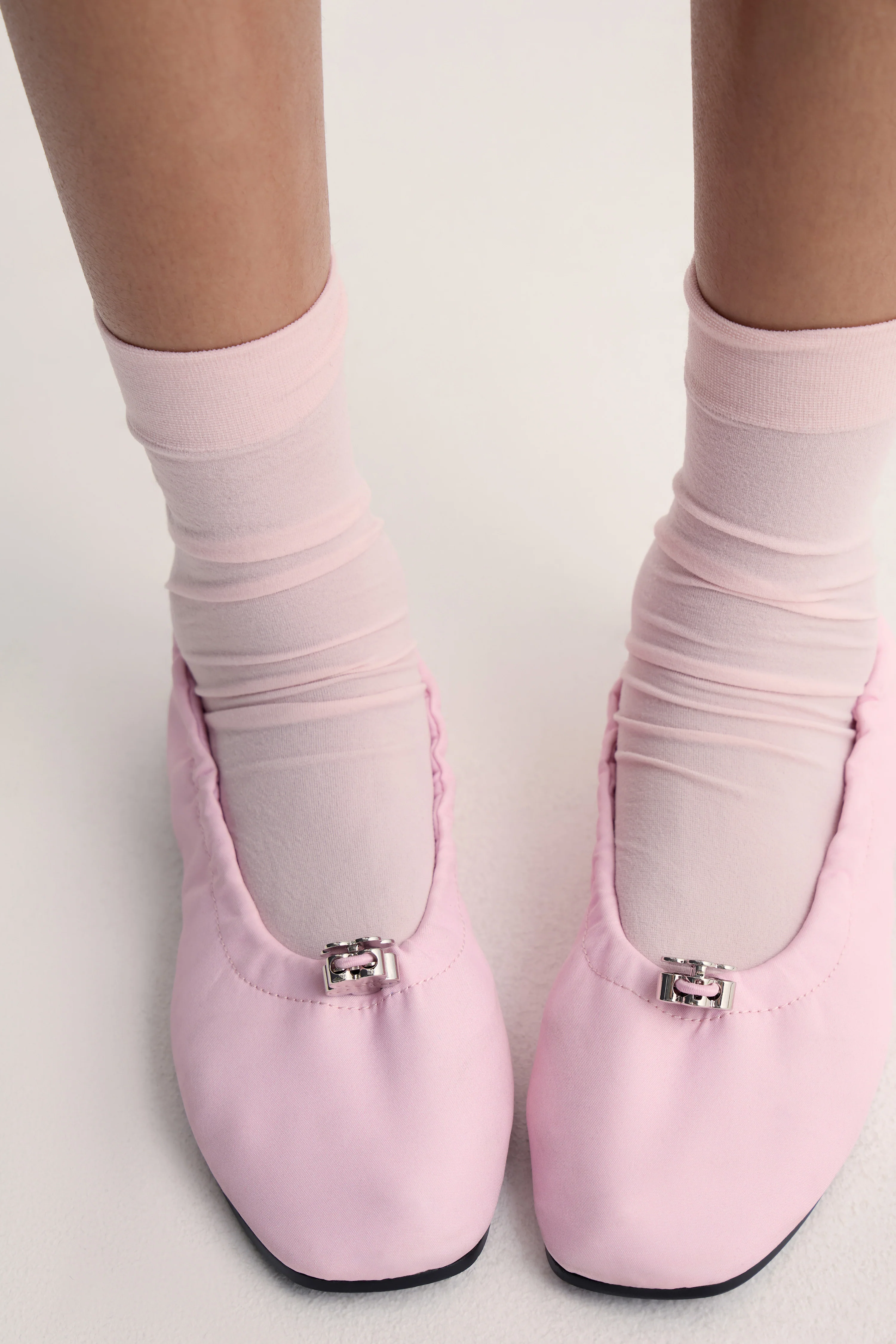 SATIN BALLET FLATS - Image 3