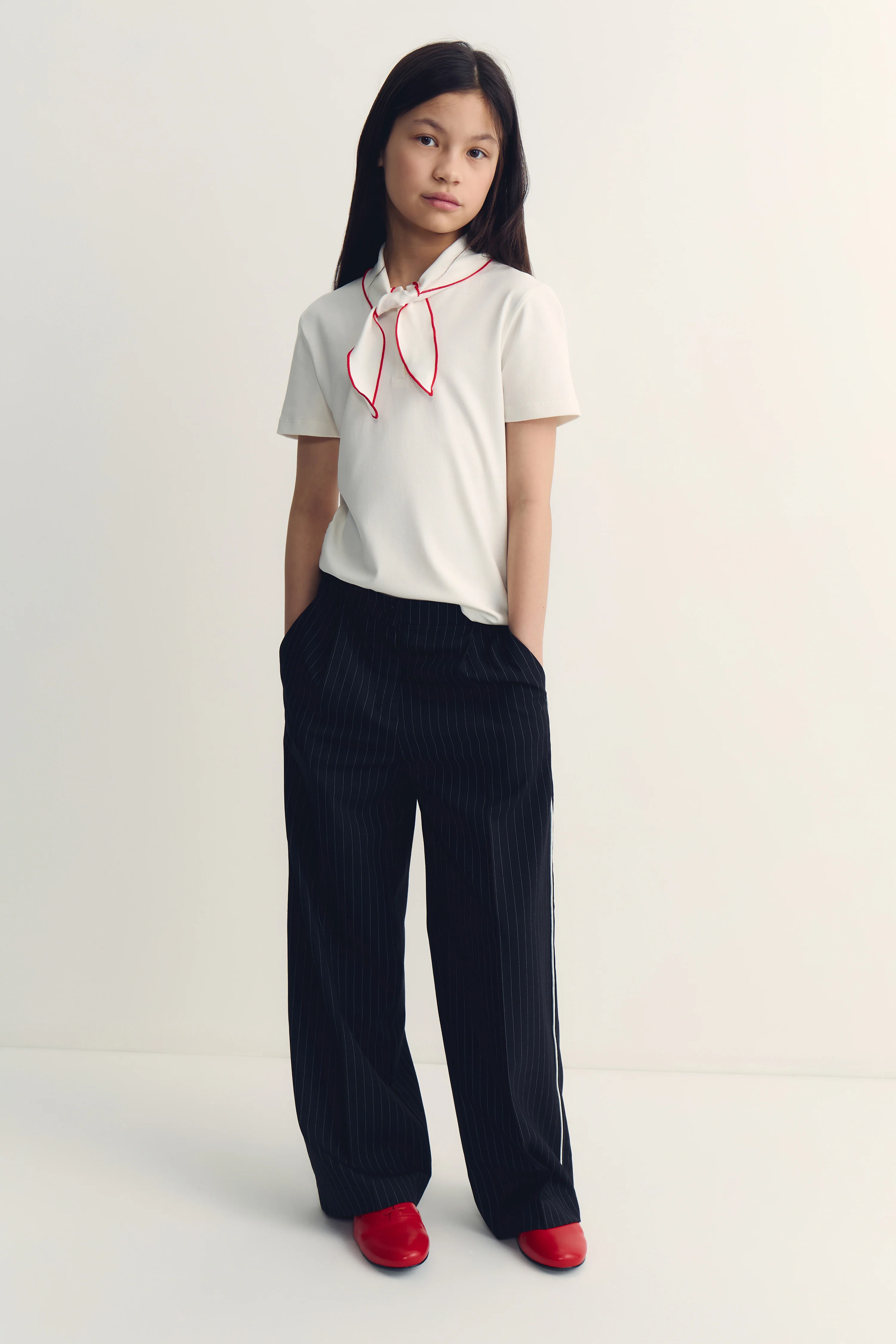 SCARF-DETAIL T-SHIRT - Image 6