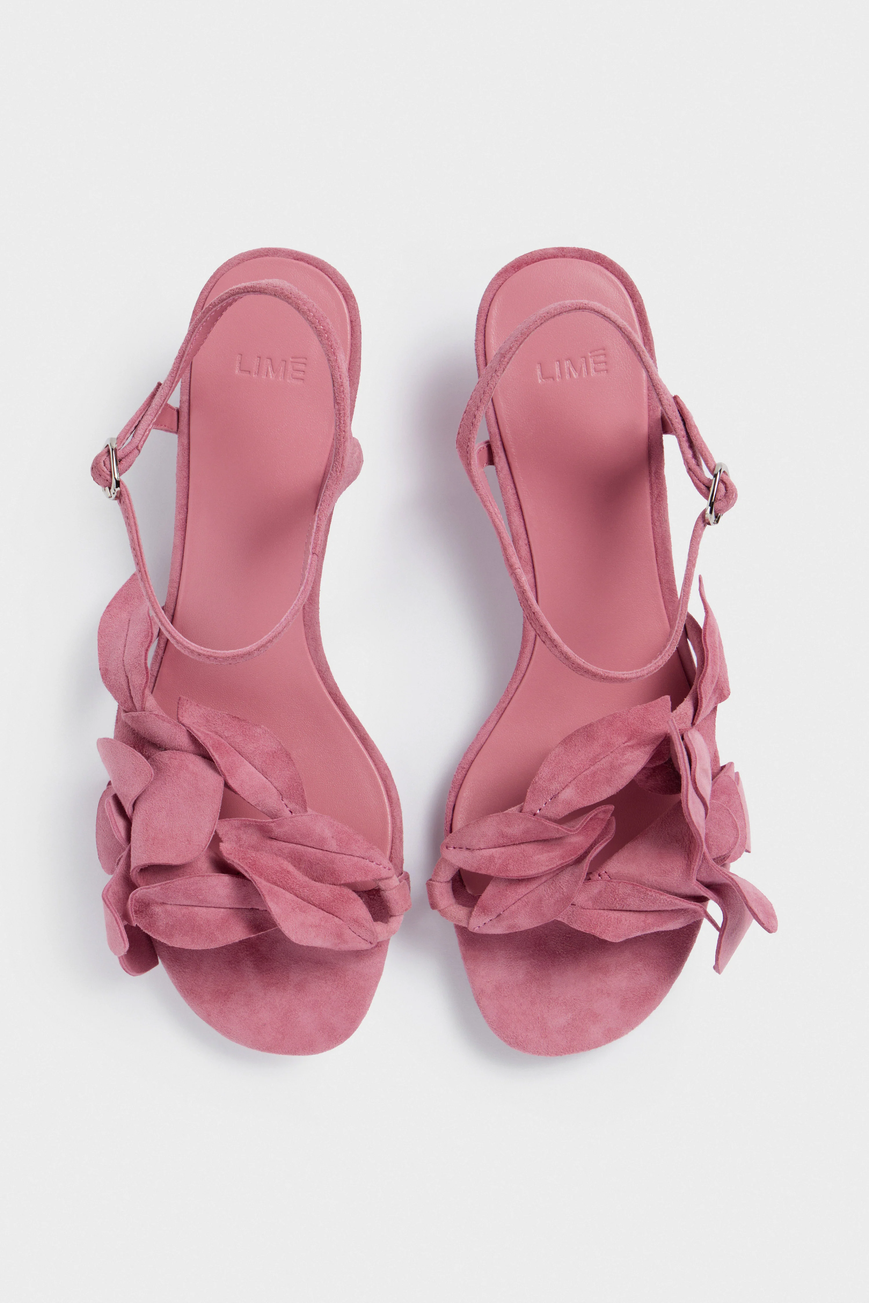 SHEEP SUEDE LEATHER FLOWER-DETAIL SANDALS - Image 6