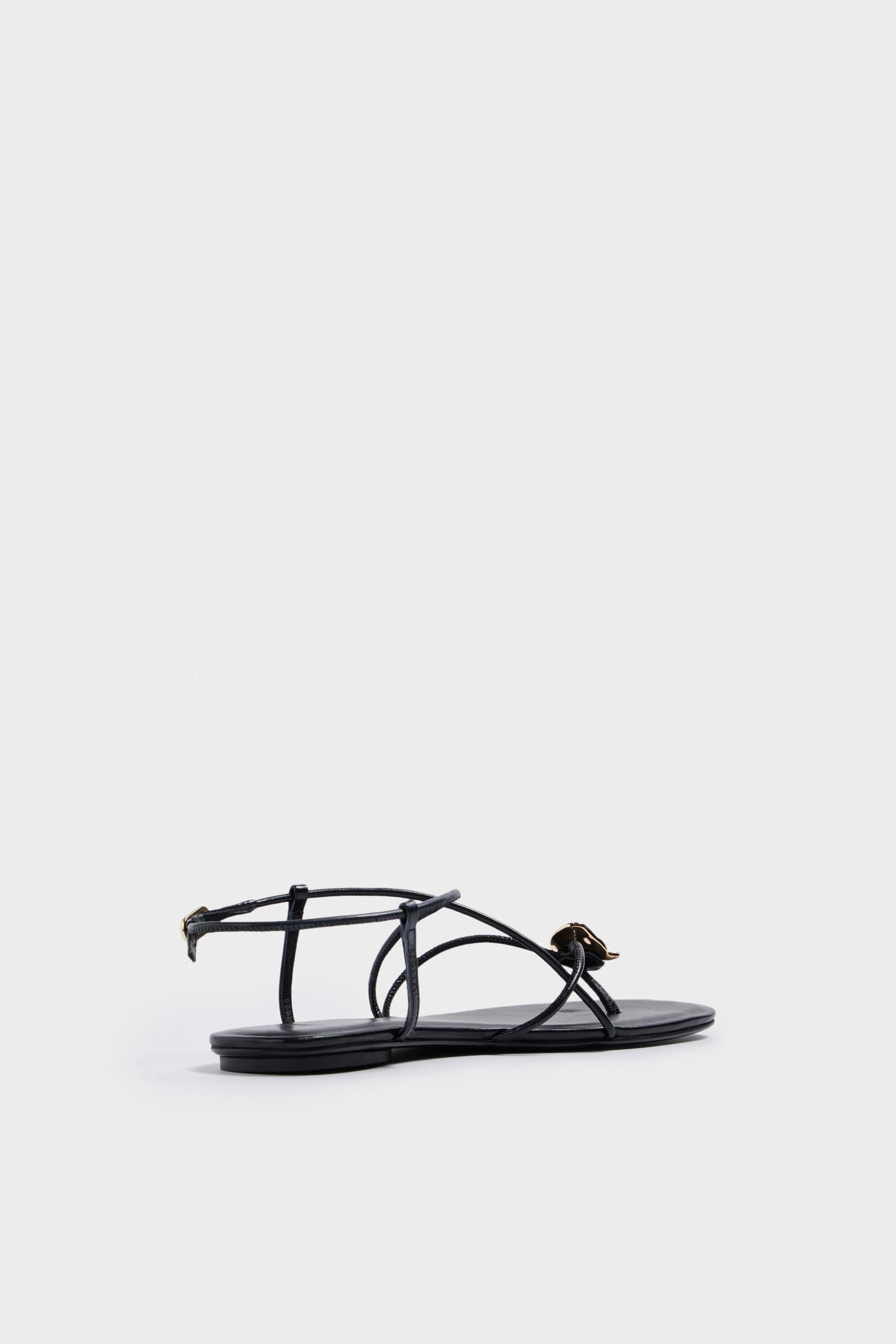 SHEEP LEATHER STONE-DETAIL SANDALS - Image 6