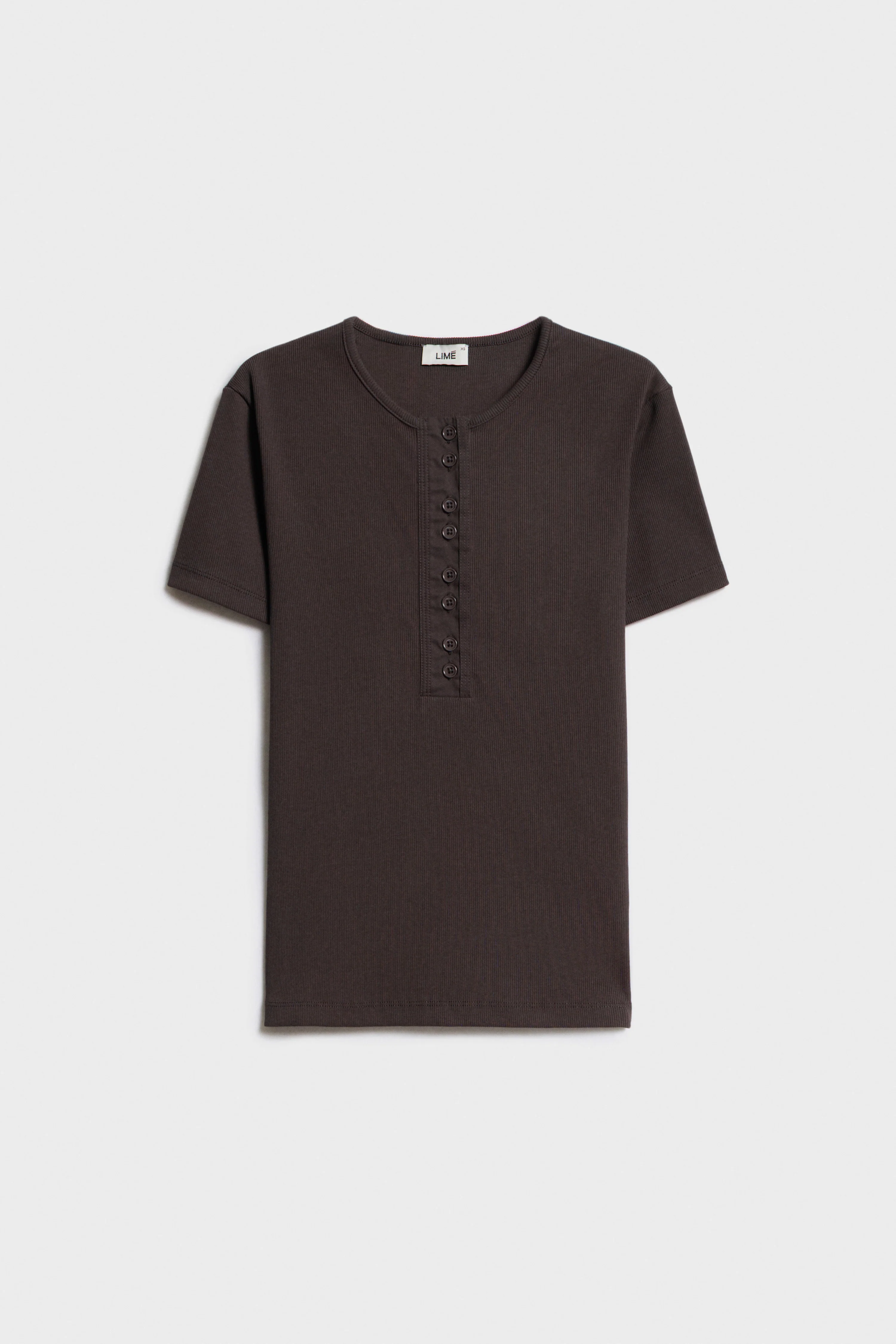 SHORT-SLEEVED HENLEY T-SHIRT - Image 3