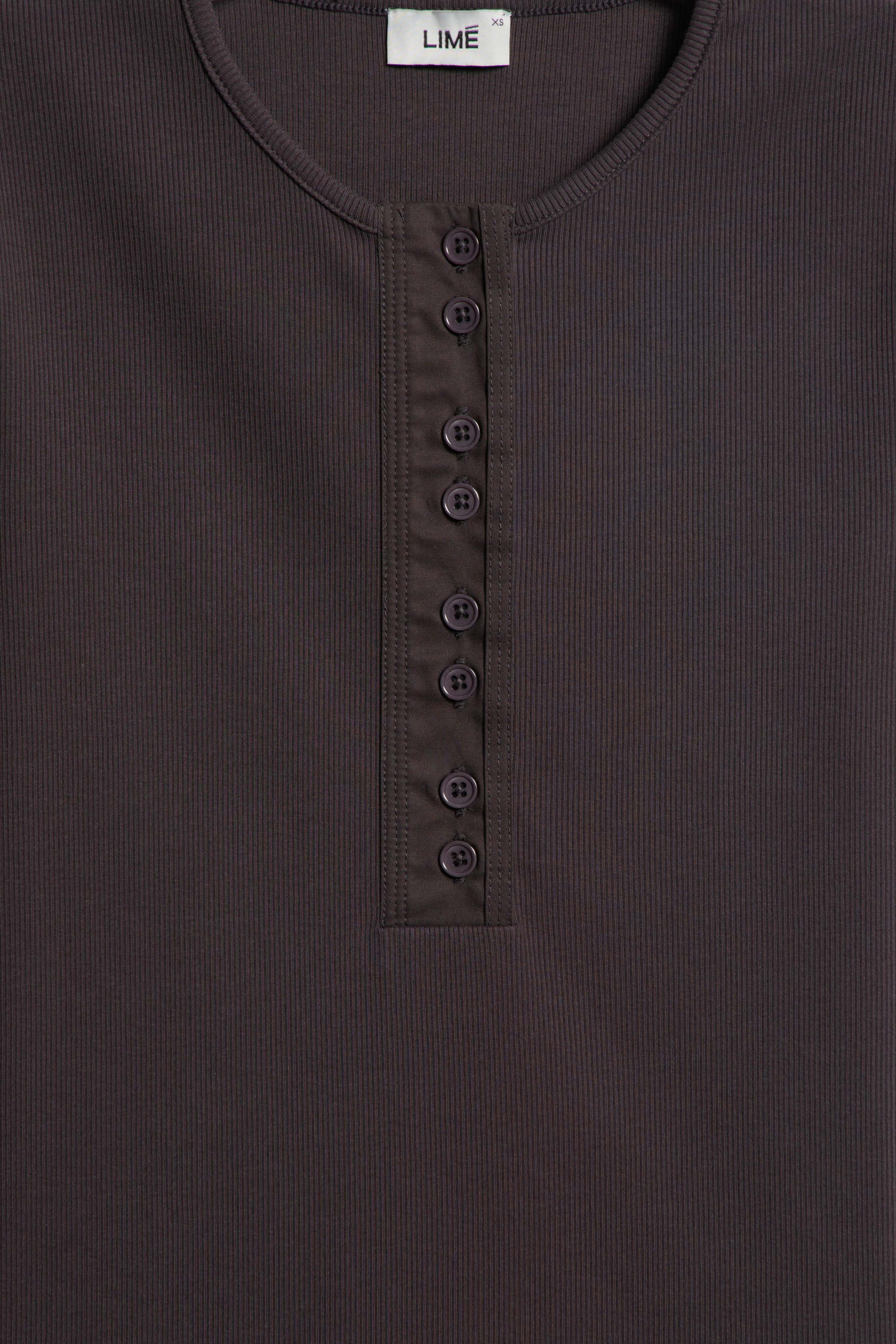 SHORT-SLEEVED HENLEY T-SHIRT - Image 5