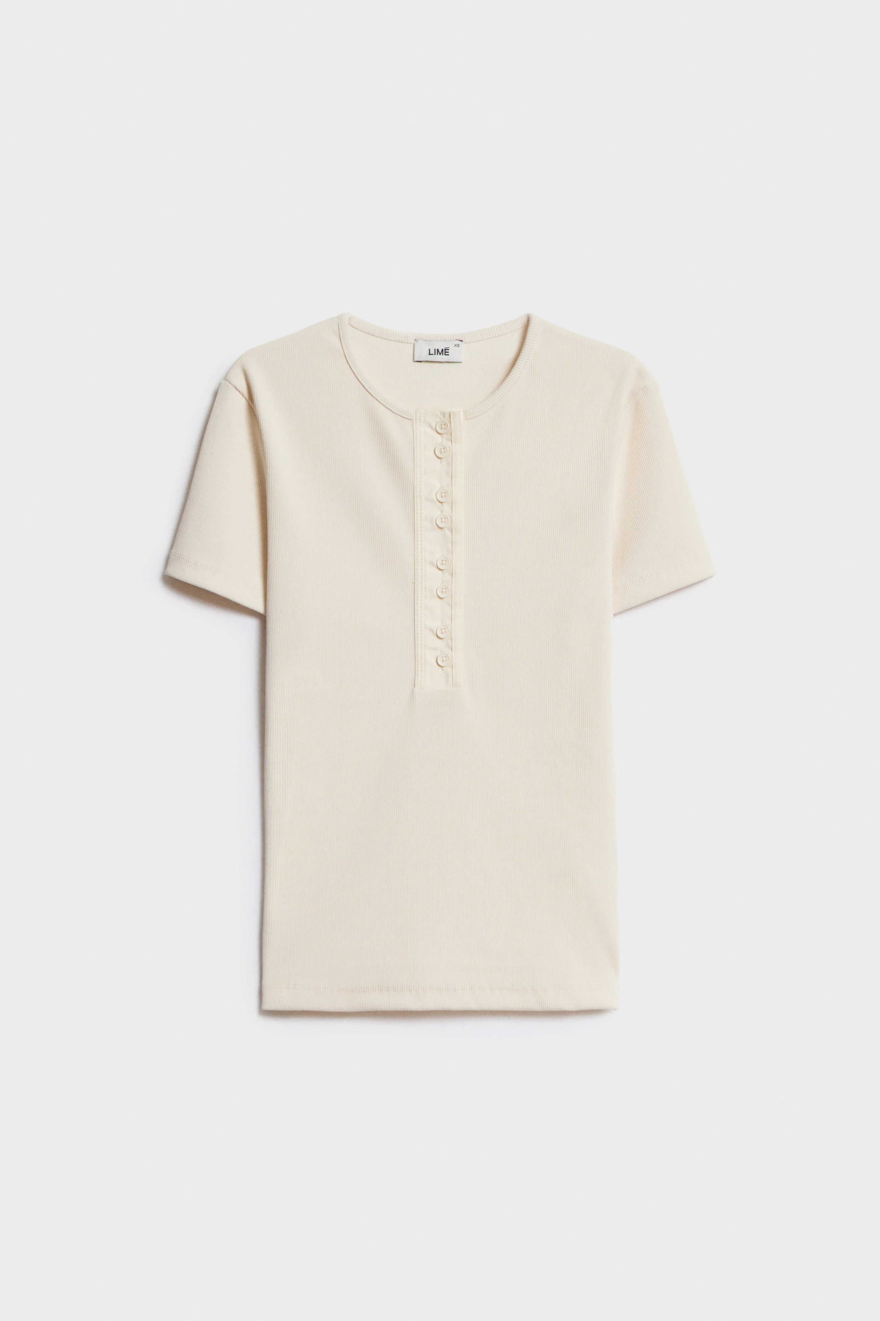 SHORT-SLEEVED HENLEY T-SHIRT - Image 4
