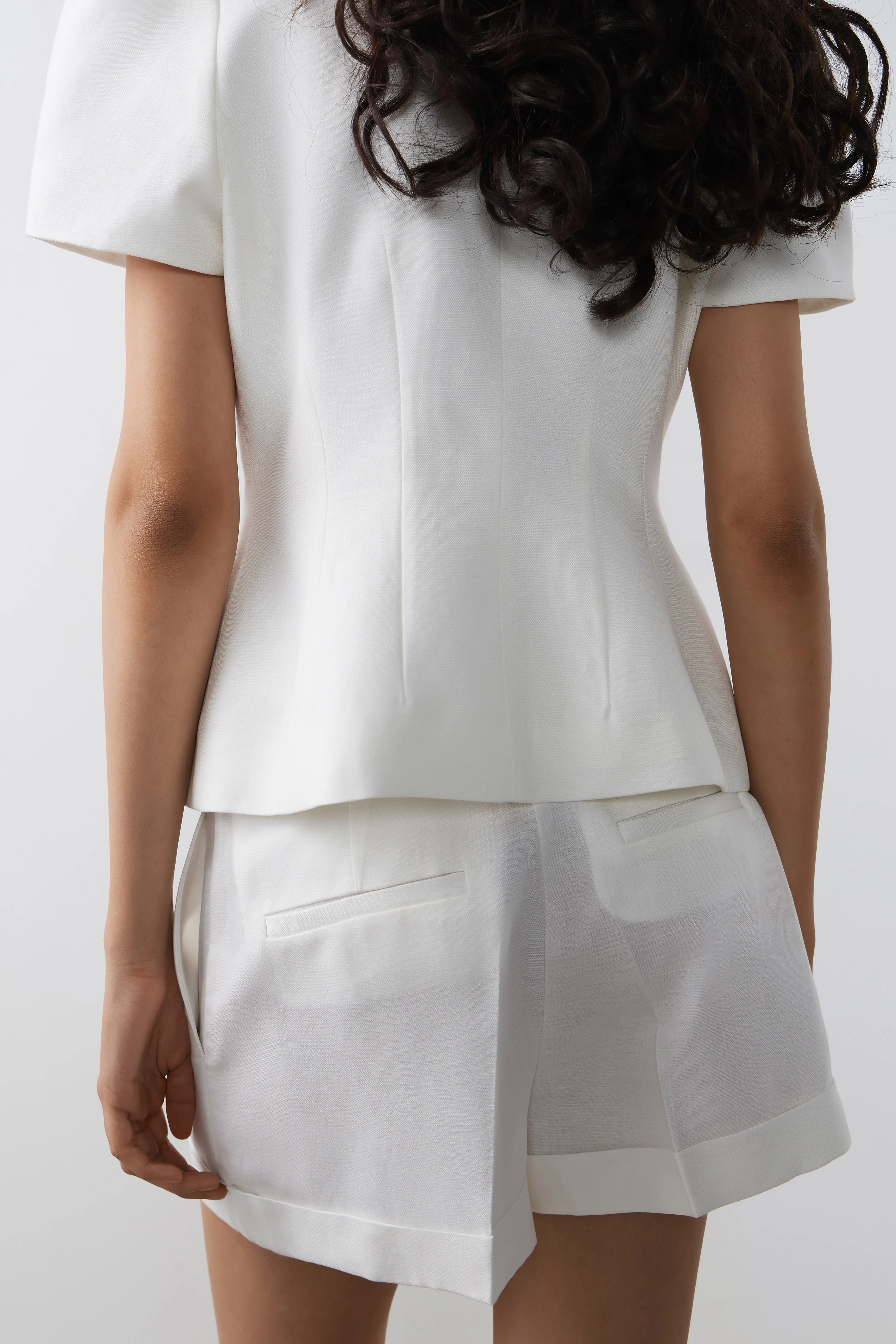 SHORT-SLEEVED LYOCELL-LINEN BLAZER - Image 3