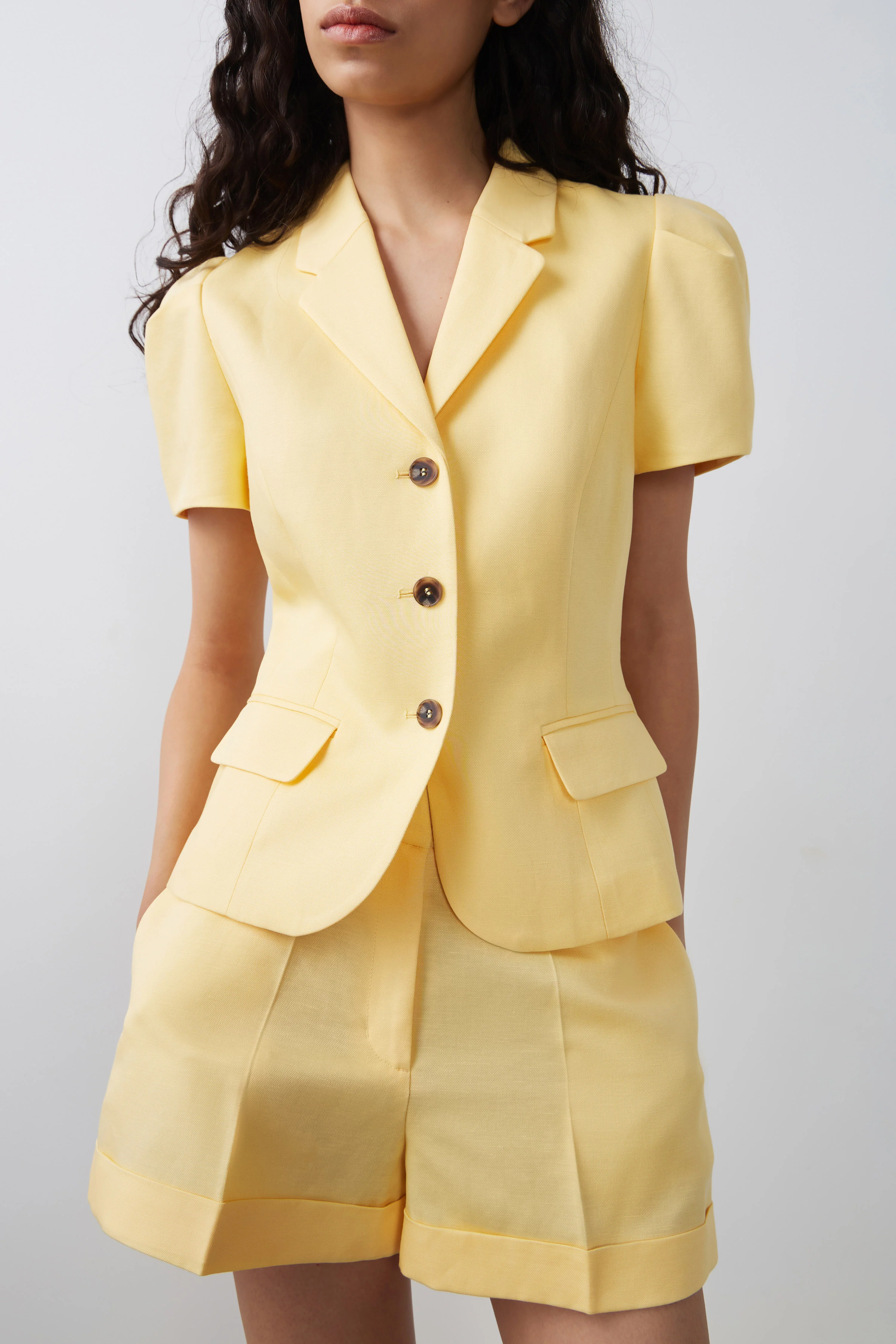 SHORT-SLEEVED LYOCELL-LINEN BLAZER - Image 3