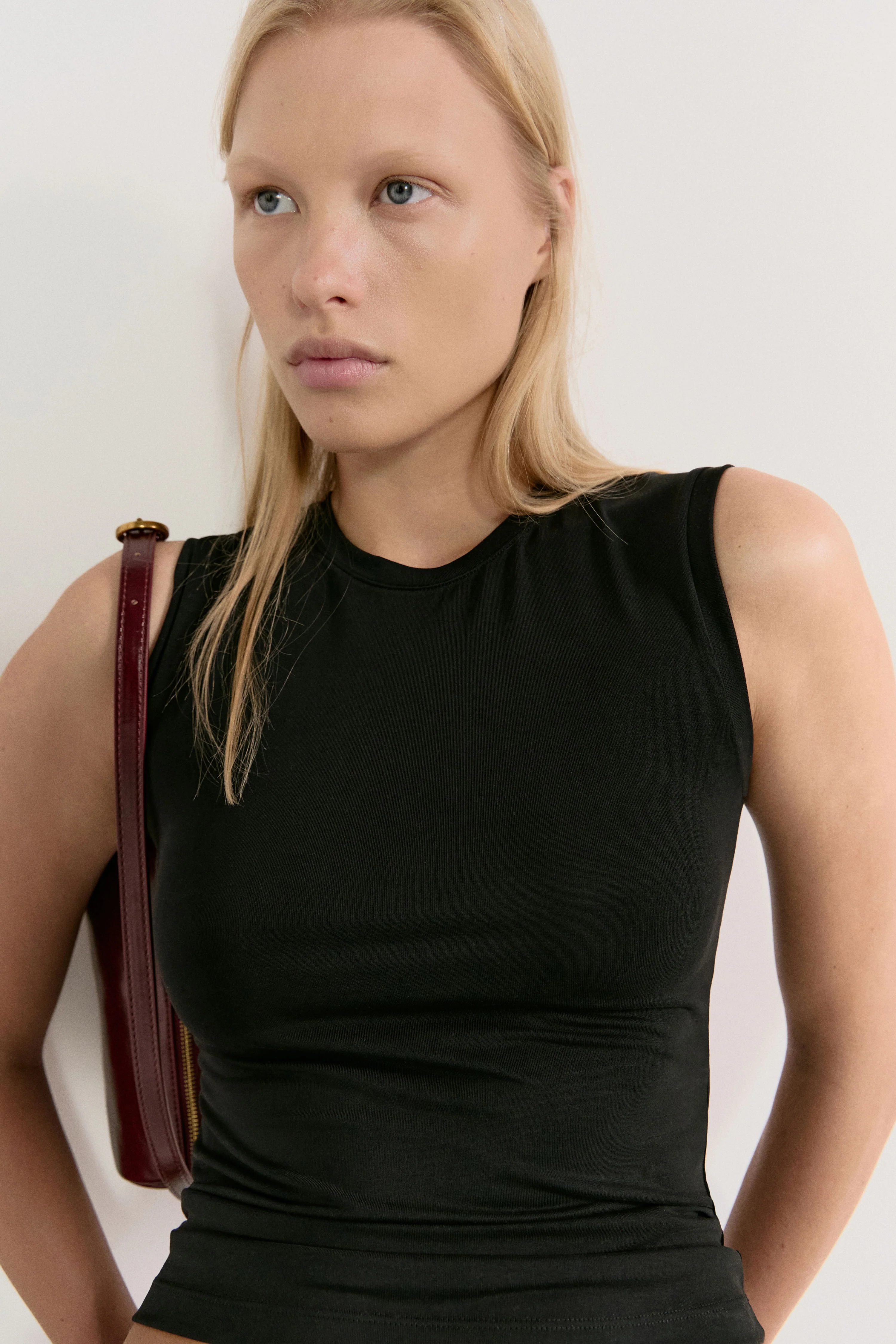 SLIM FIT JERSEY TOP - Image 3