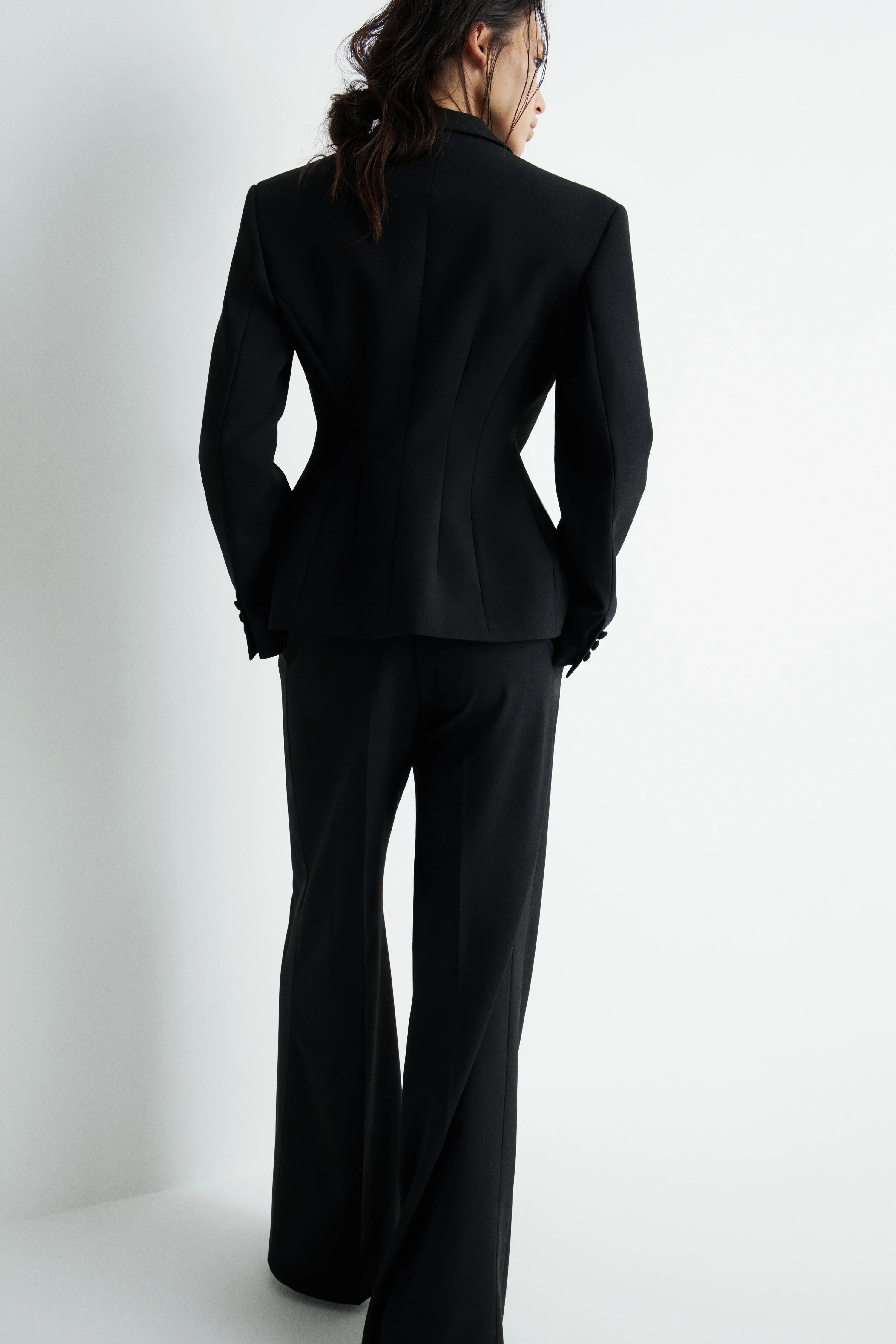 SLIM-FIT SATIN-TRIMMED BLAZER - Image 4