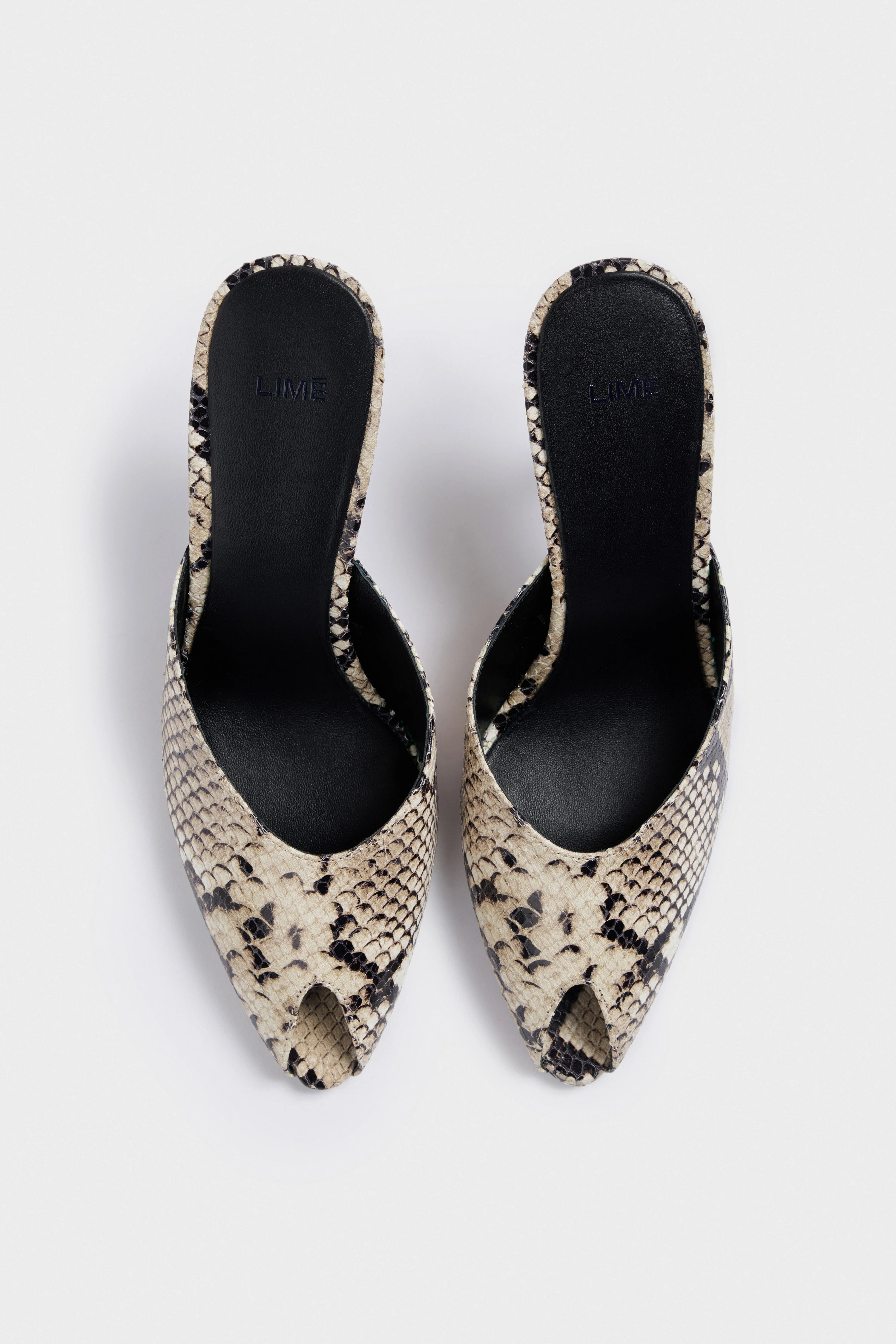 SNAKESKIN-PATTERNED LEATHER SANDALS - Image 3