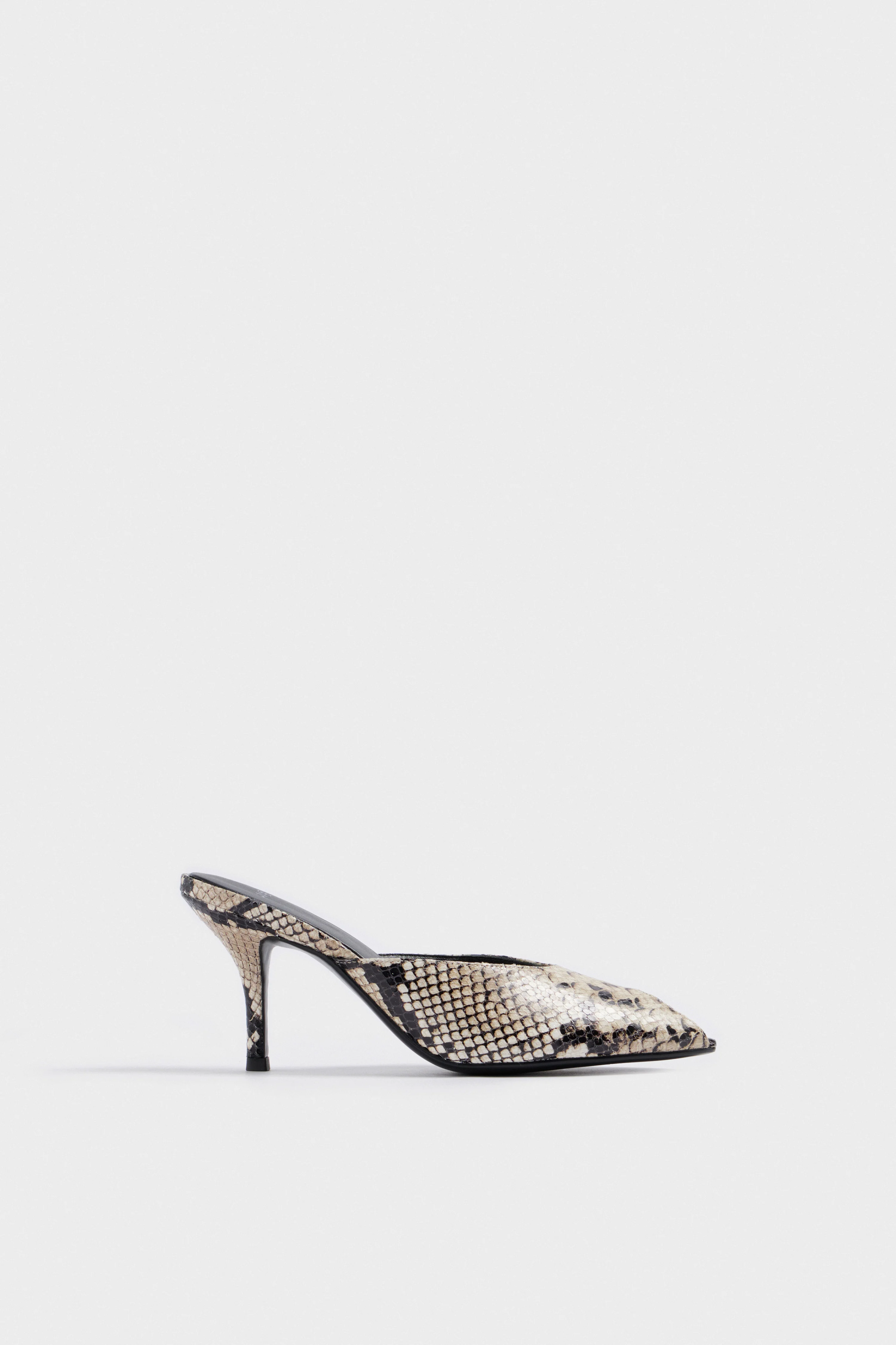 SNAKESKIN-PATTERNED LEATHER SANDALS - Image 6