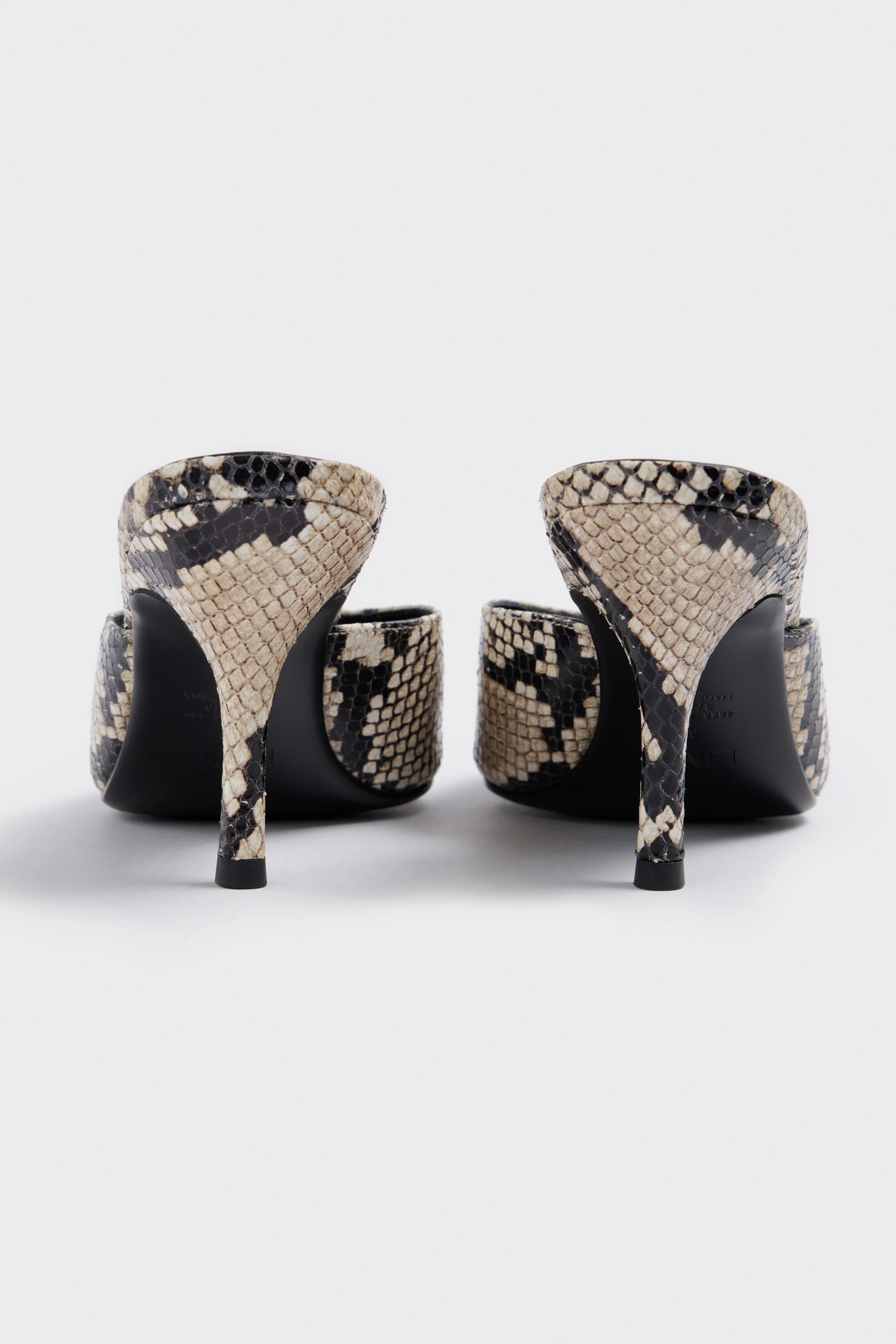SNAKESKIN-PATTERNED LEATHER SANDALS - Image 8