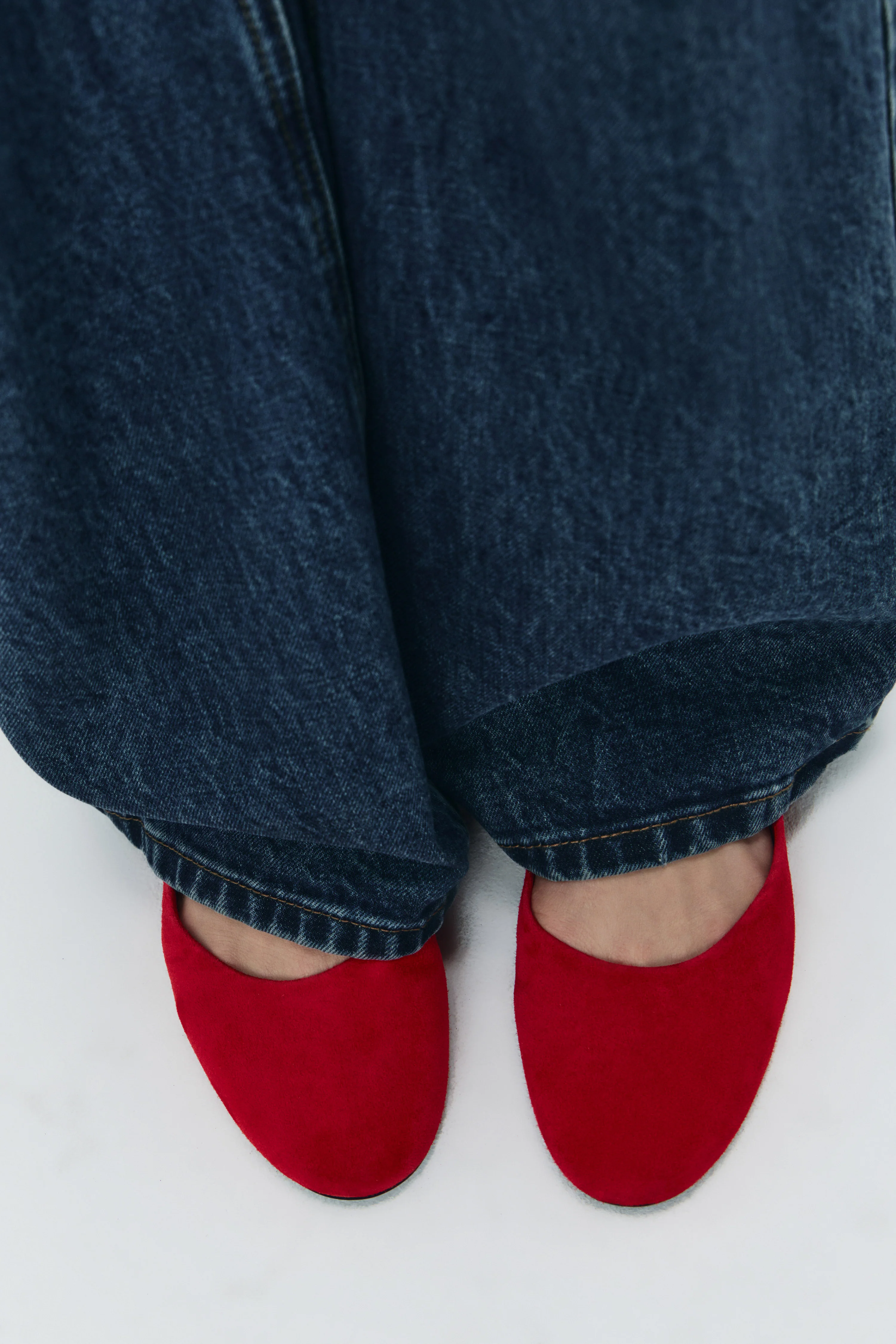 SPLIT SUEDE BALLET PUMPS - Image 2