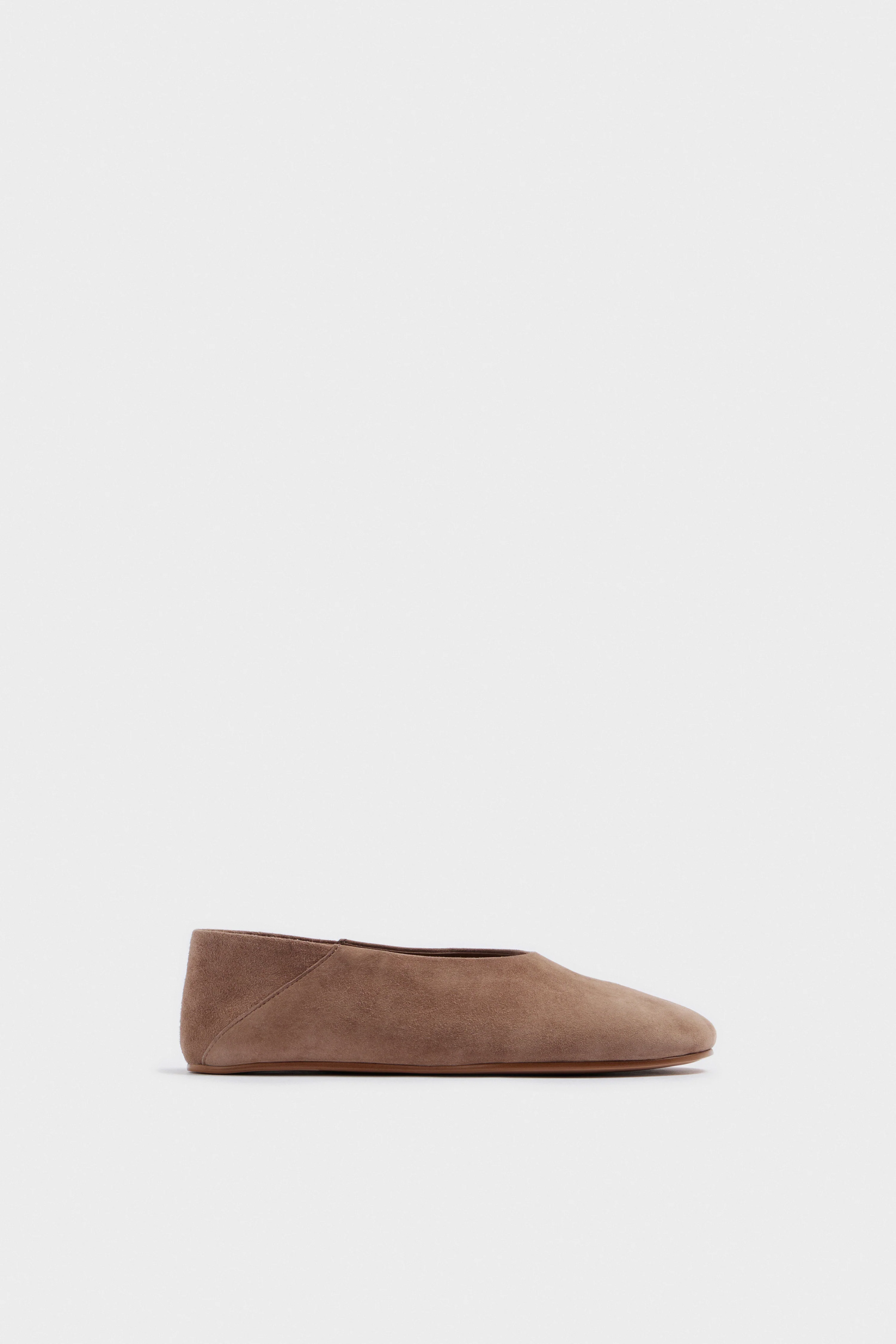 SPLIT SUEDE BALLET PUMPS - Image 3