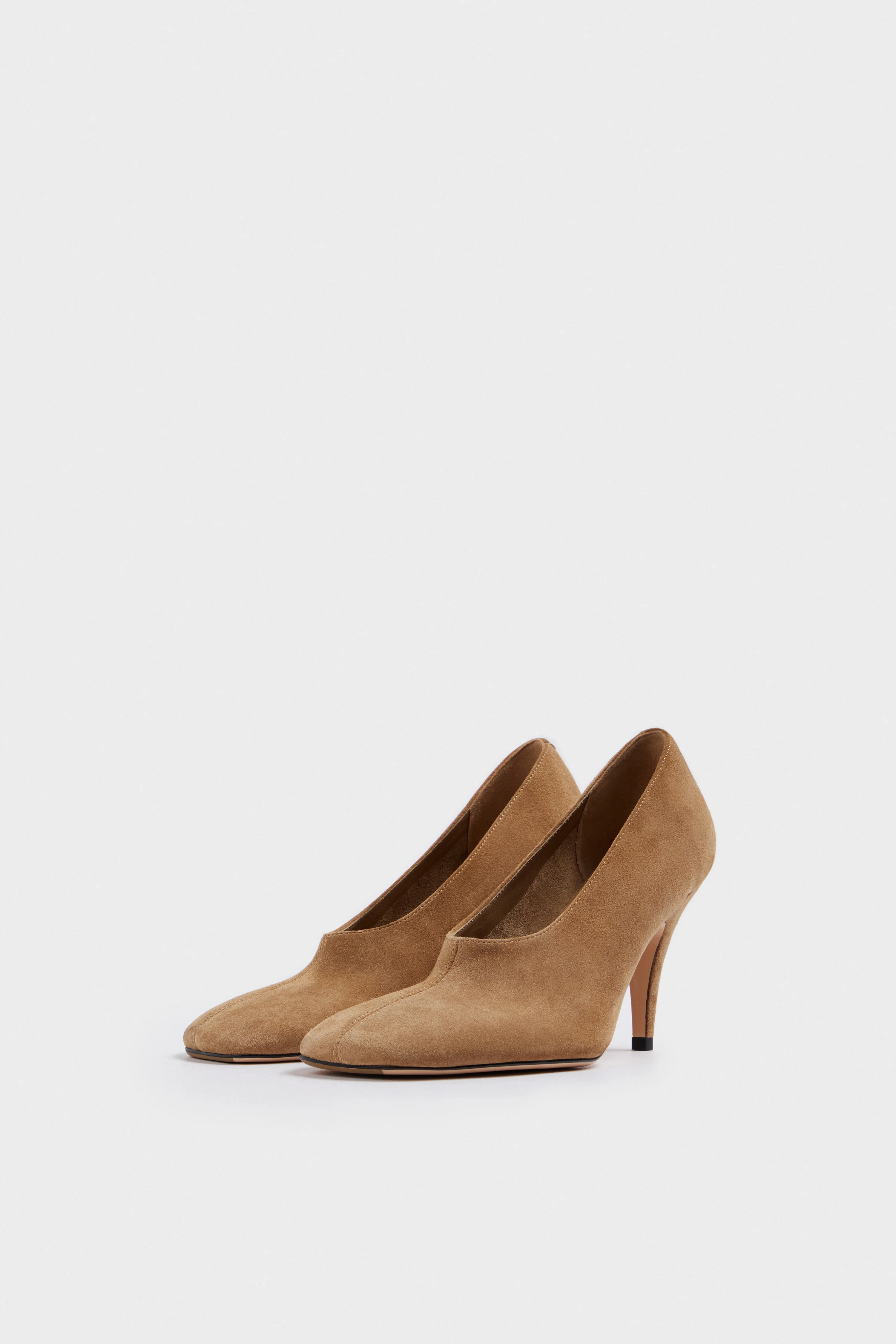 SQUARE TOE SUEDE LEATHER PUMPS - Image 4