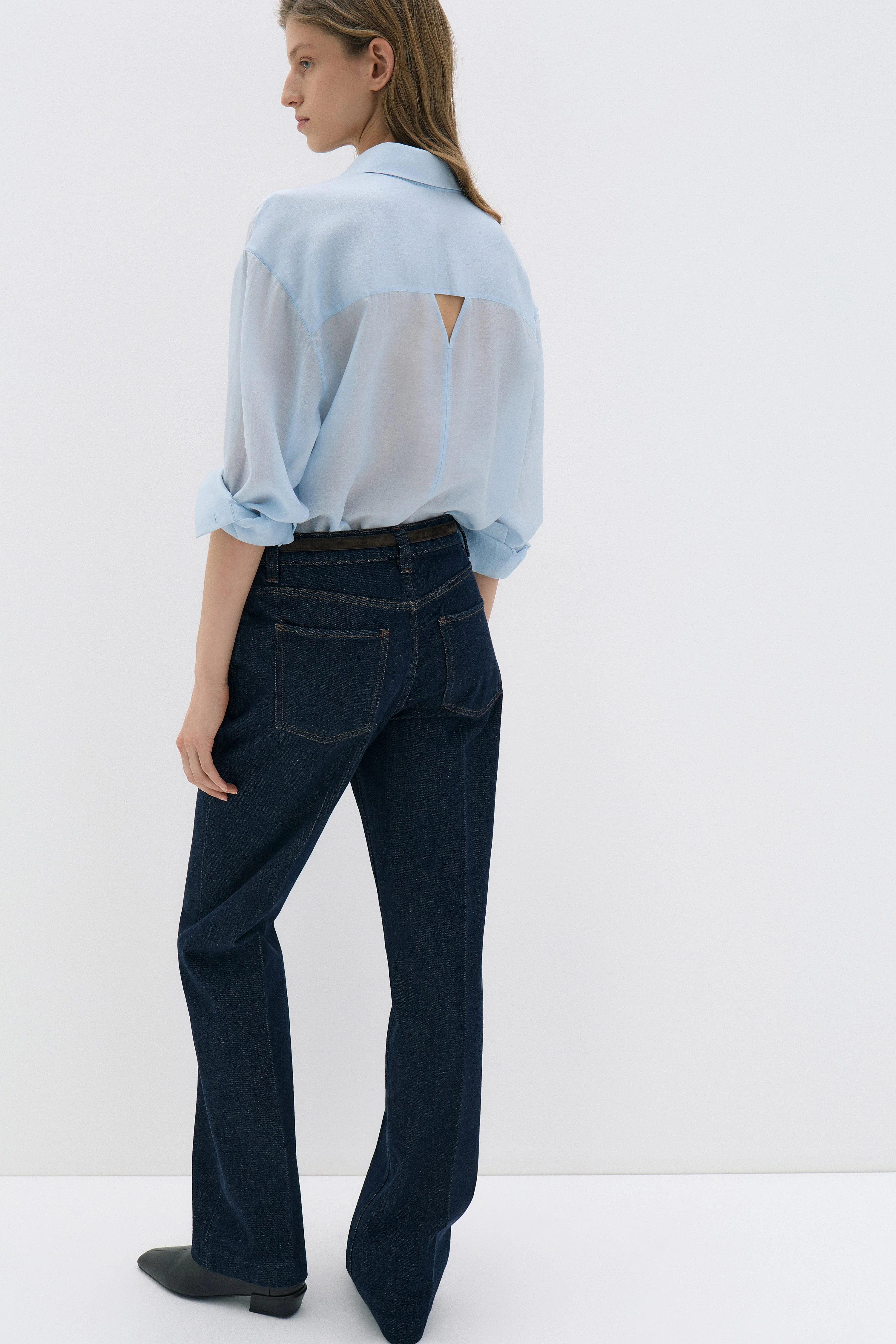 STRAIGHT CUT LYOCELL-WOOL SHIRT - Image 5