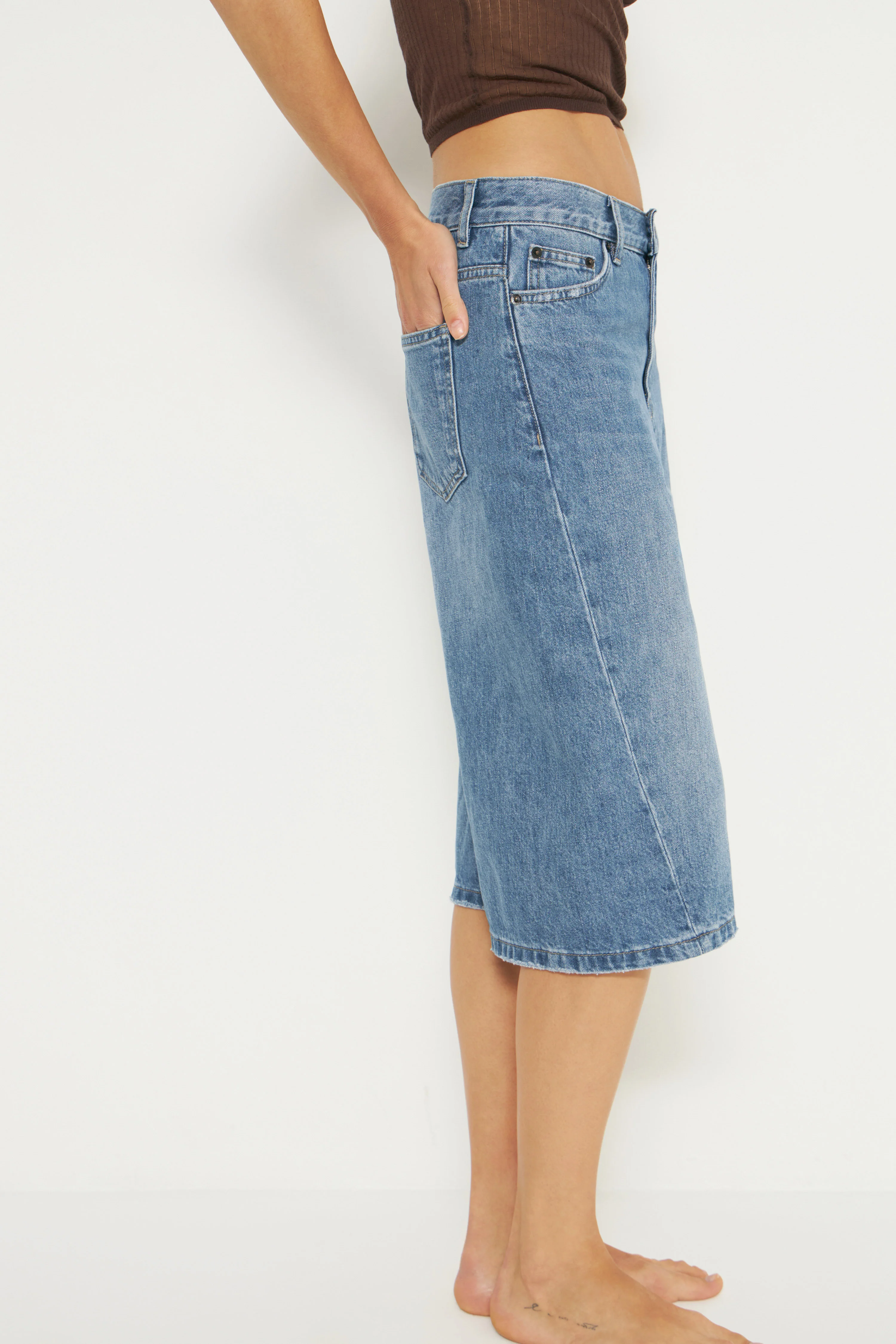 STRAIGHT DENIM SHORTS - Image 4
