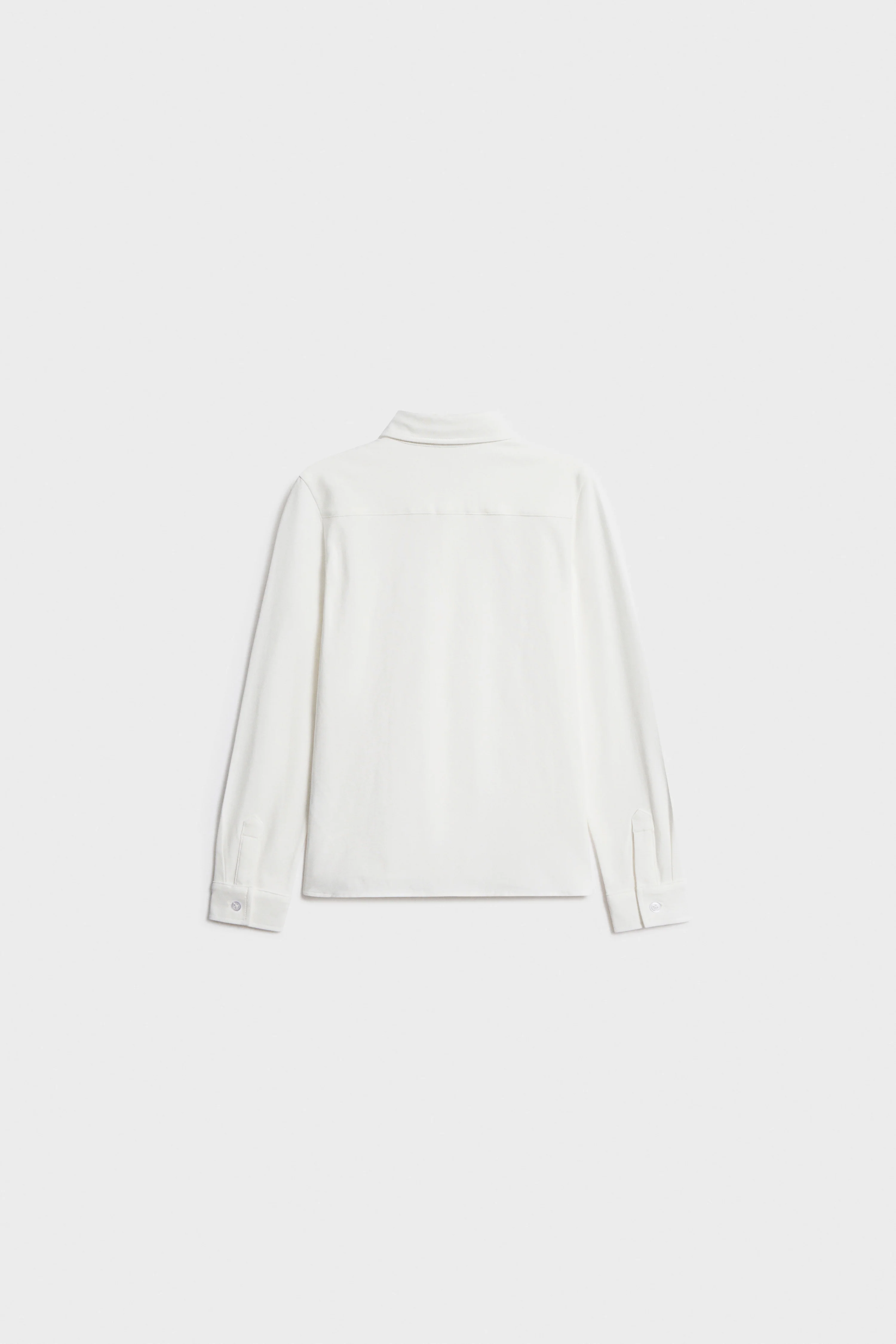 STRAIGHT-FIT COTTON PIQUÉ SHIRT - Image 5