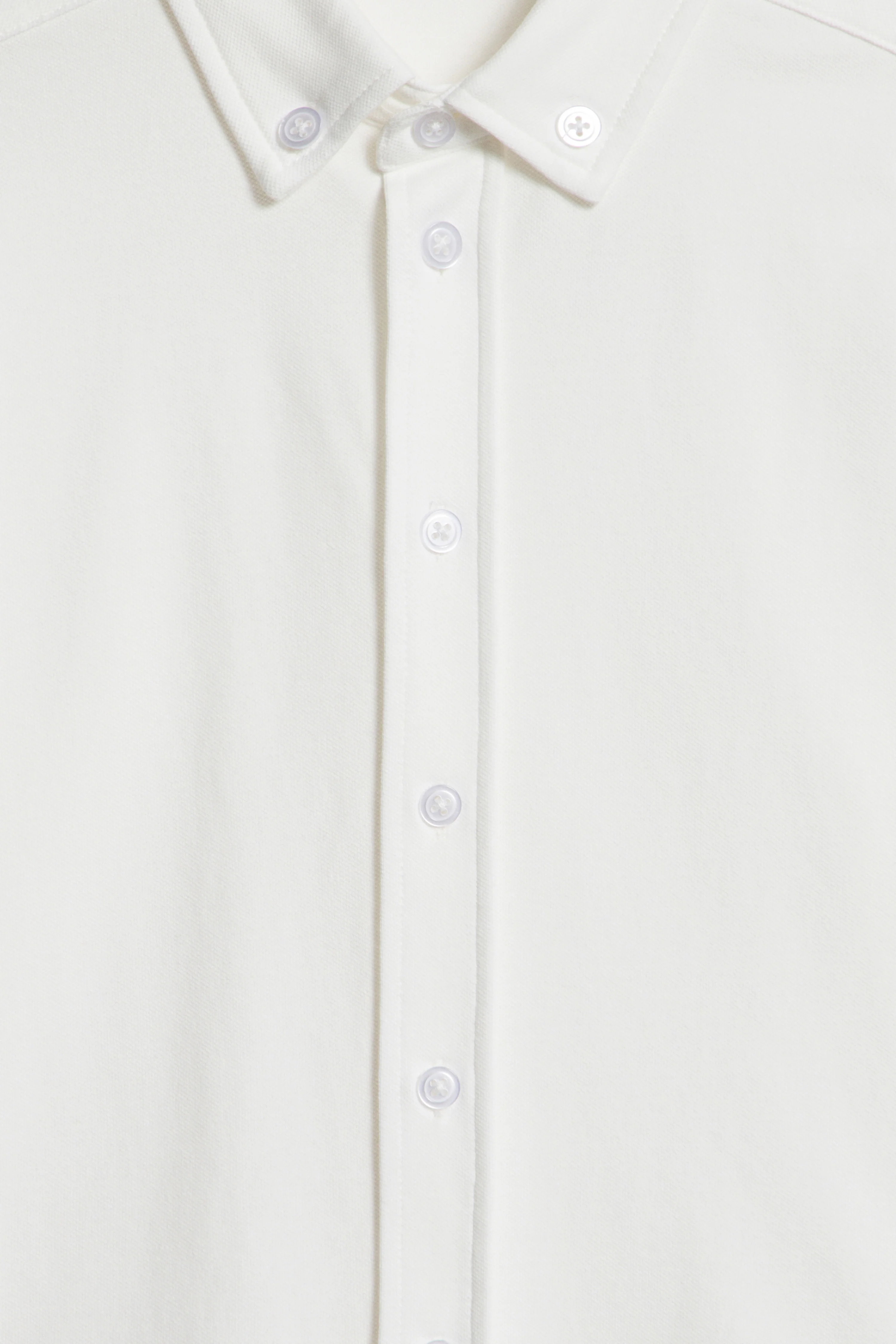 STRAIGHT-FIT COTTON PIQUÉ SHIRT - Image 6