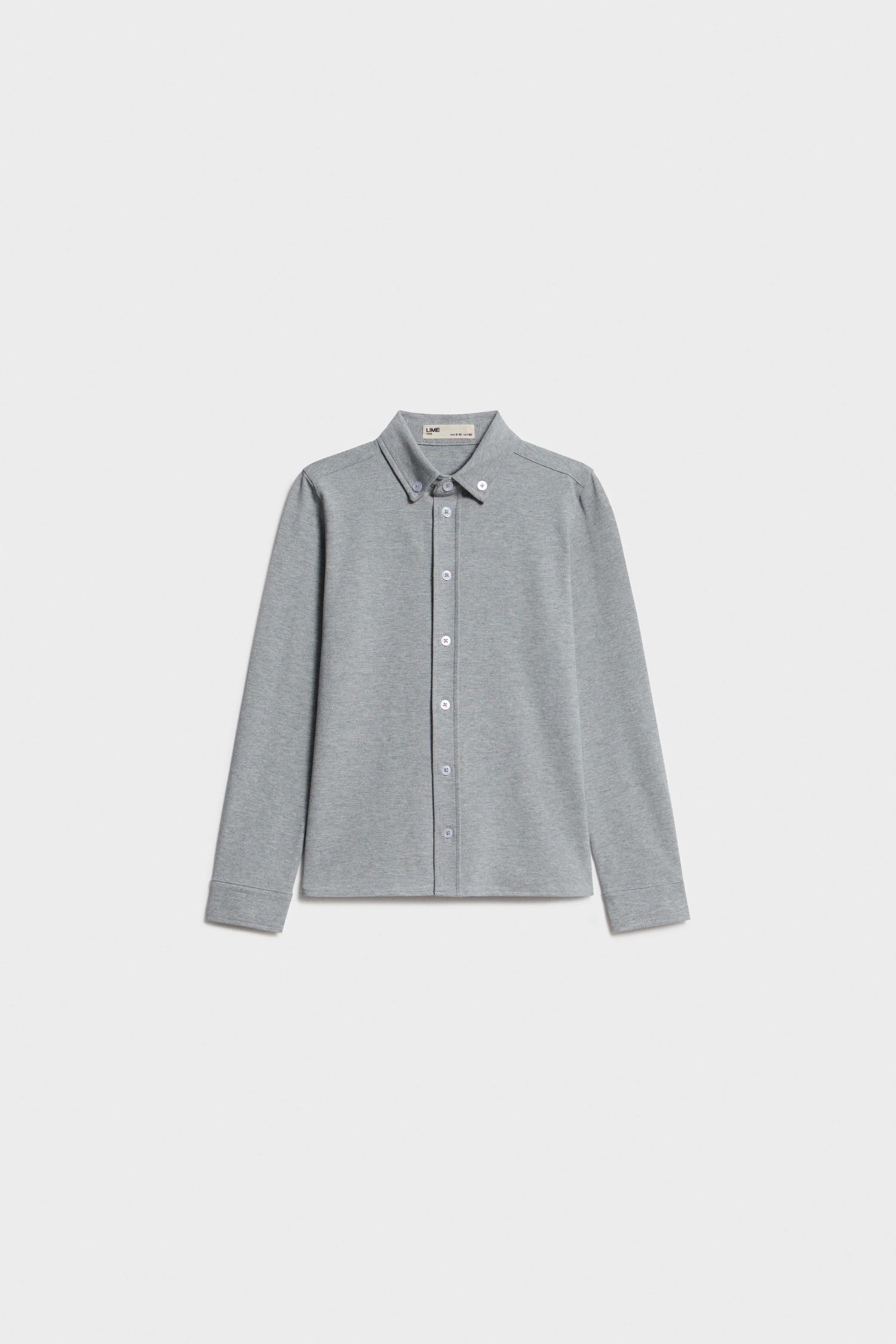 STRAIGHT-FIT COTTON PIQUÉ SHIRT - Image 5
