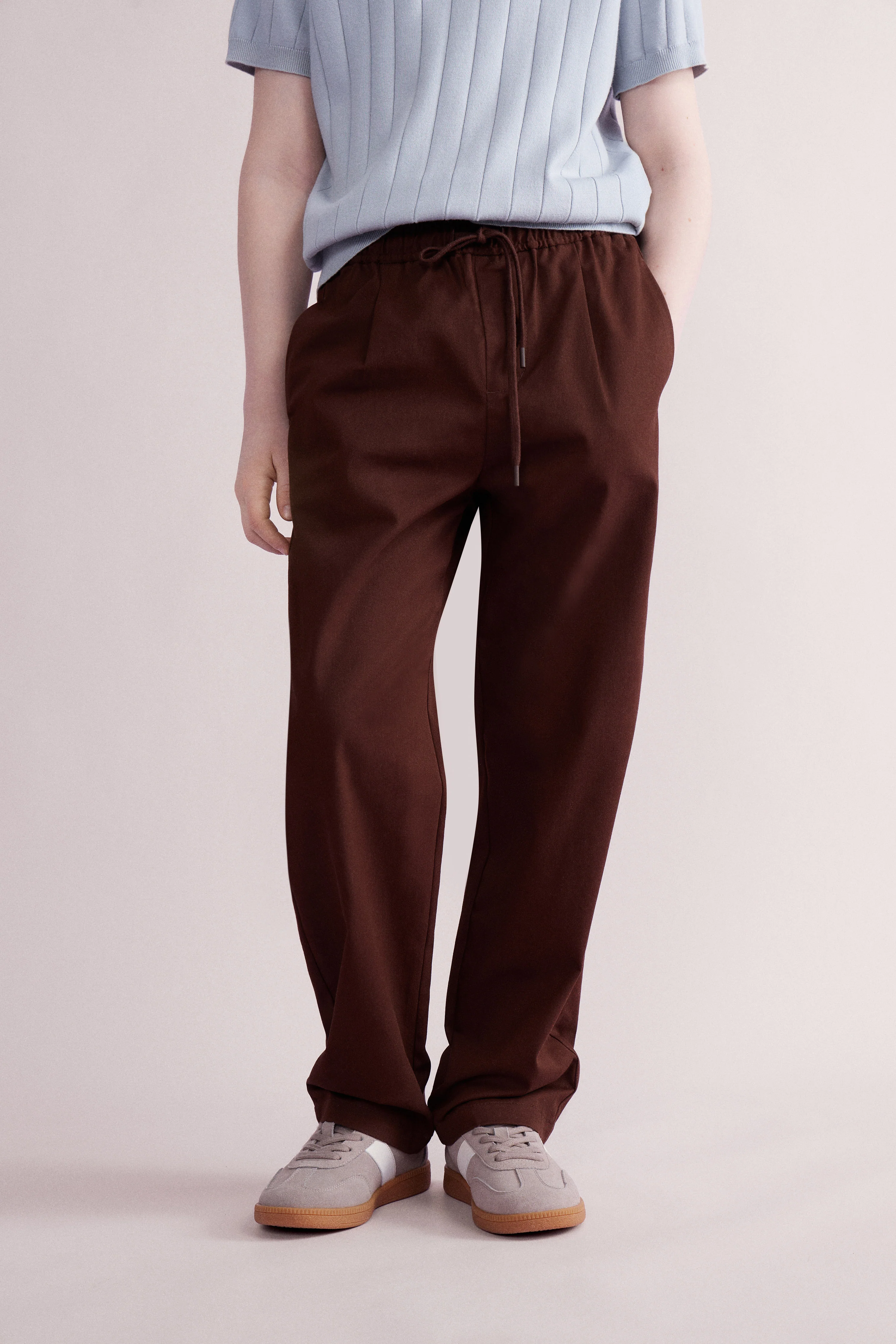 STRAIGHT-FIT COTTON TROUSERS - Image 2