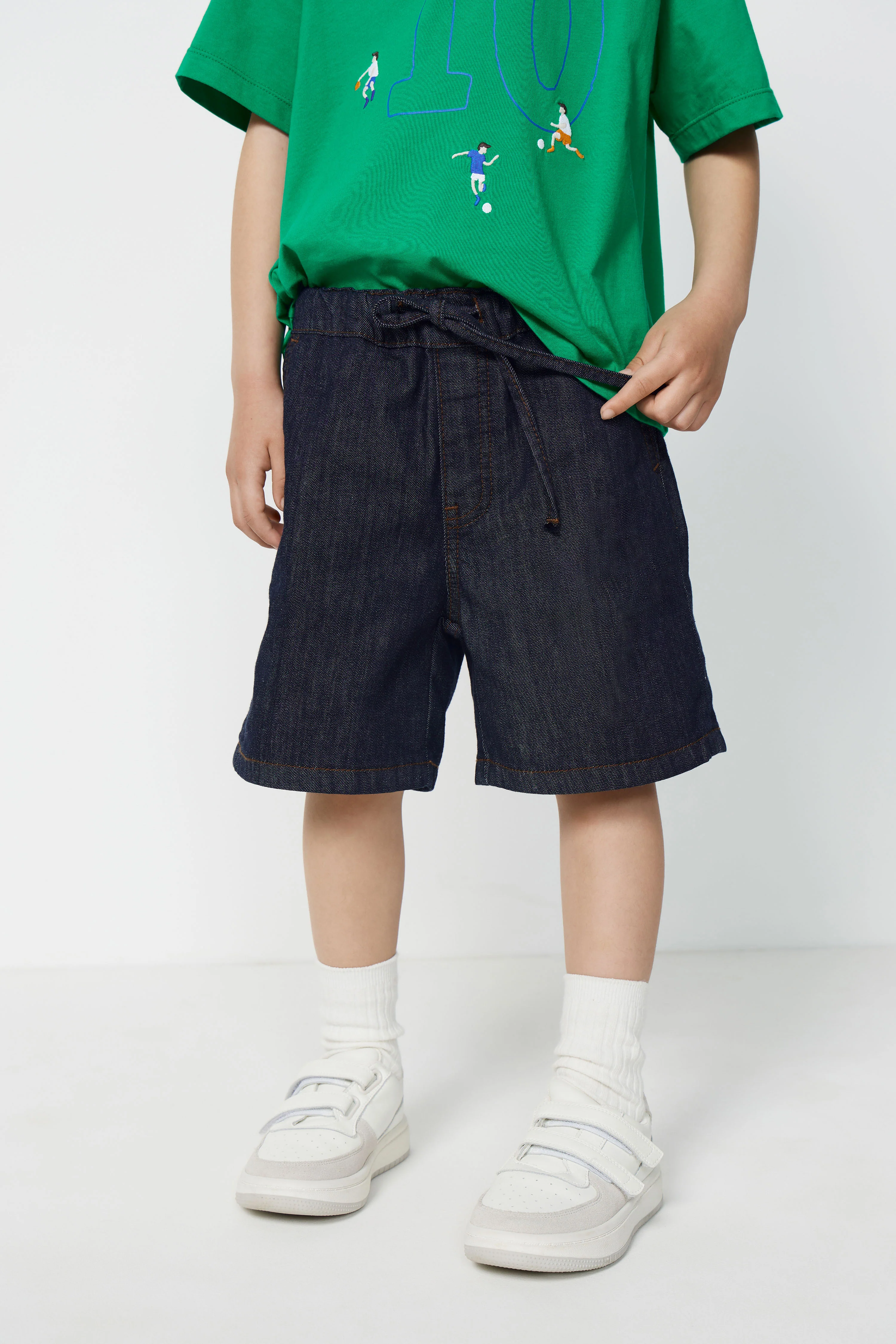 STRAIGHT-FIT DENIM SHORTS - Image 3