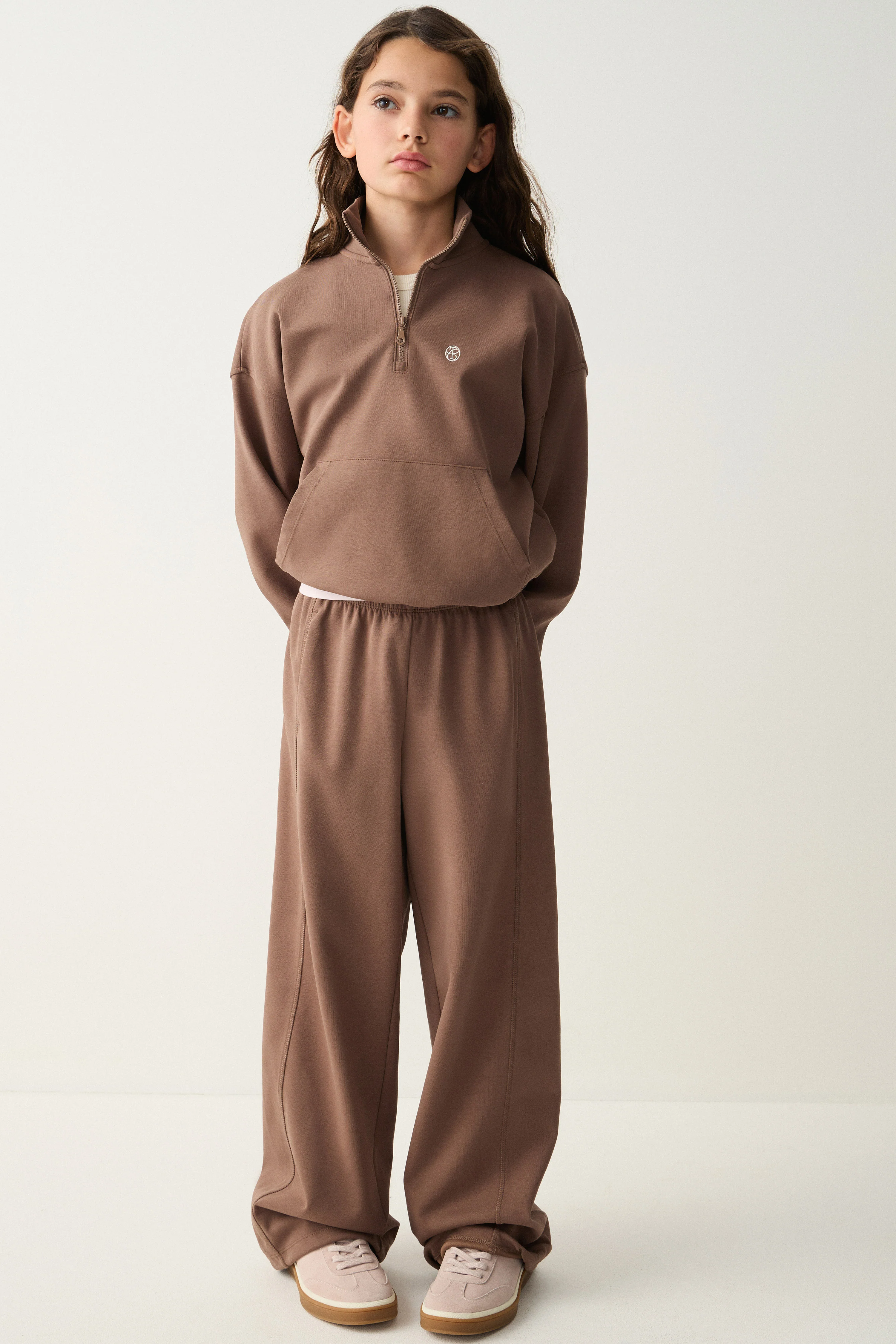STRAIGHT-FIT INTERLOCK TROUSERS