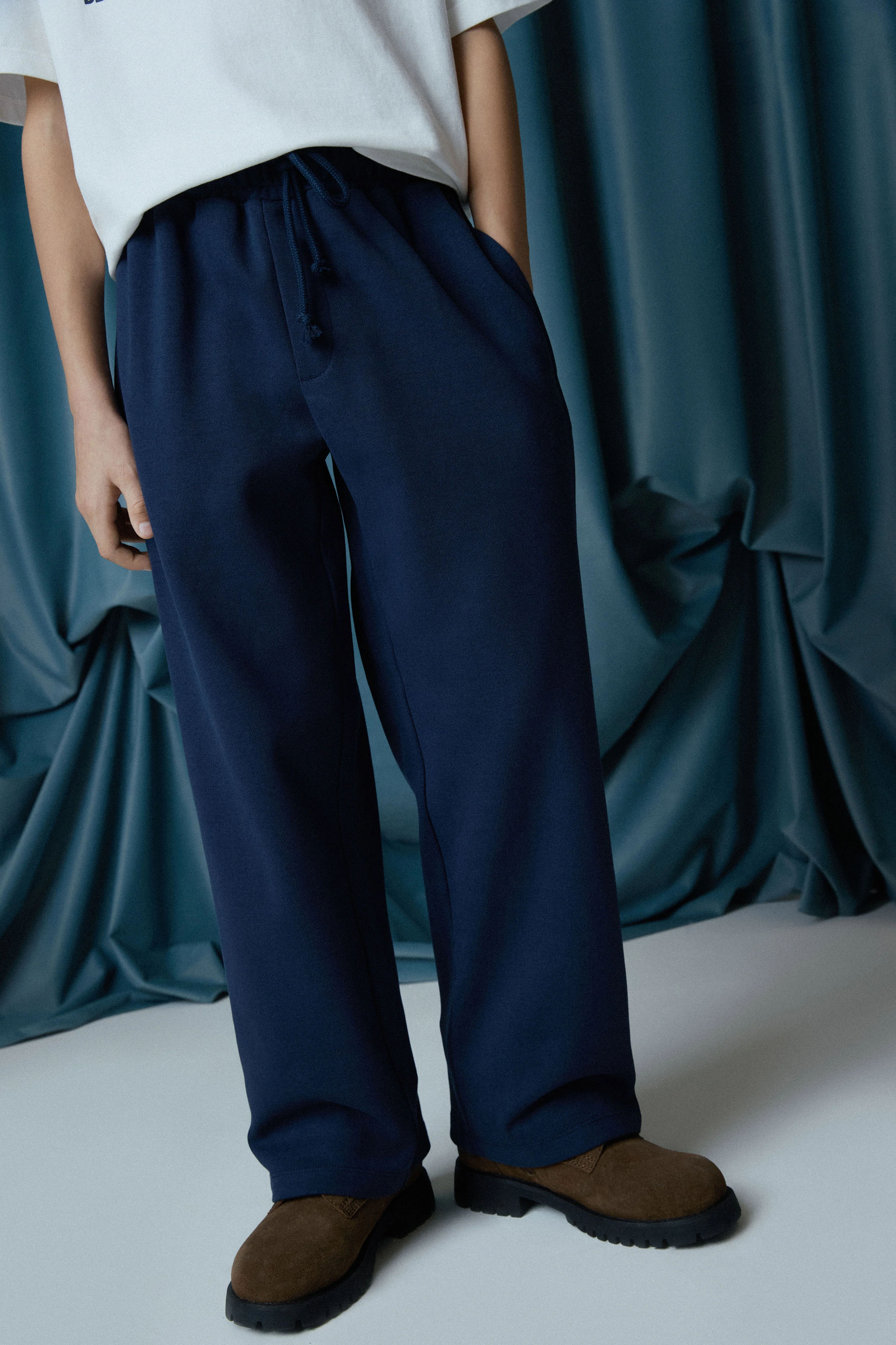 STRAIGHT-FIT JERSEY TROUSERS - Image 3