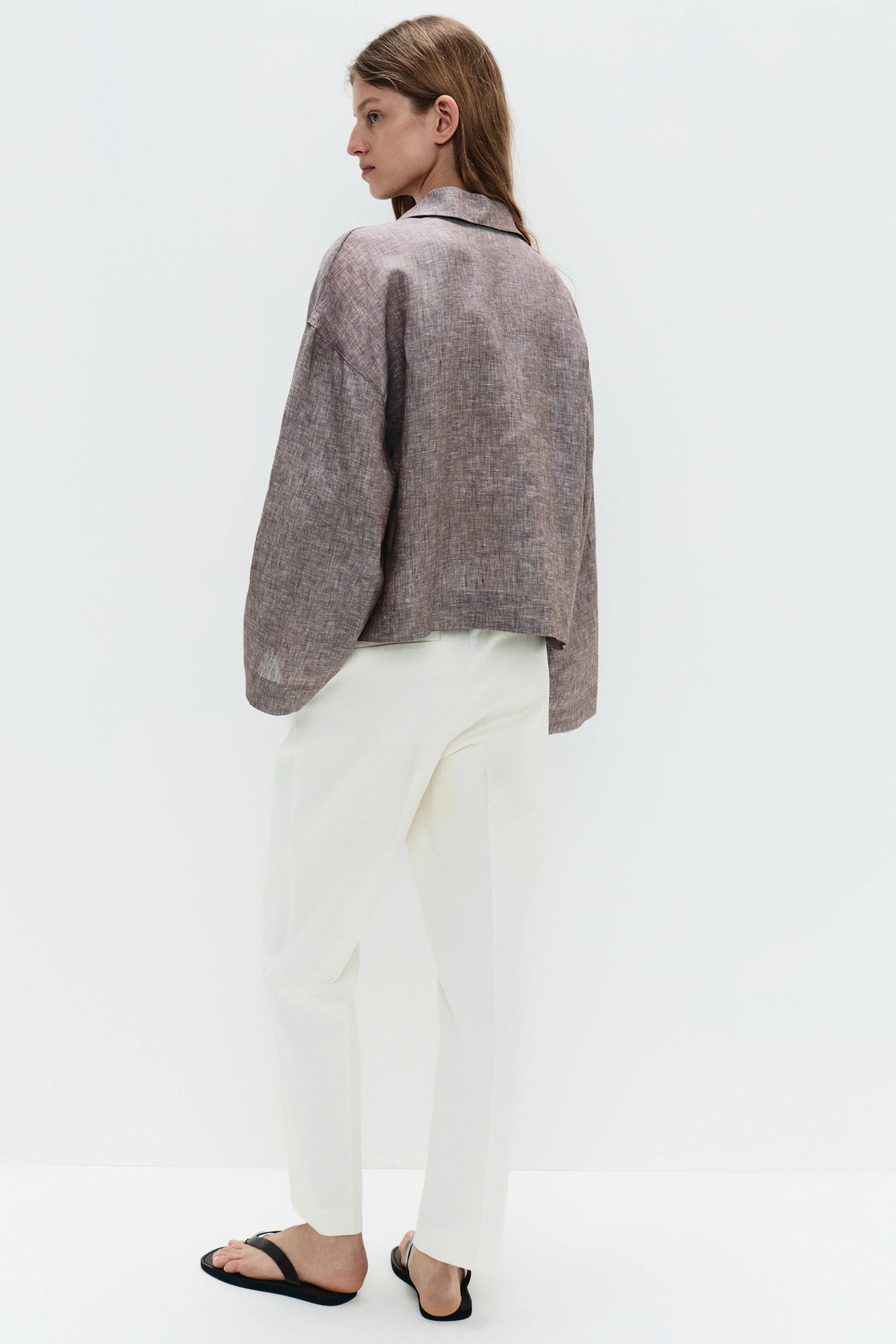 STRAIGHT FIT LINEN BLOUSE - Image 4