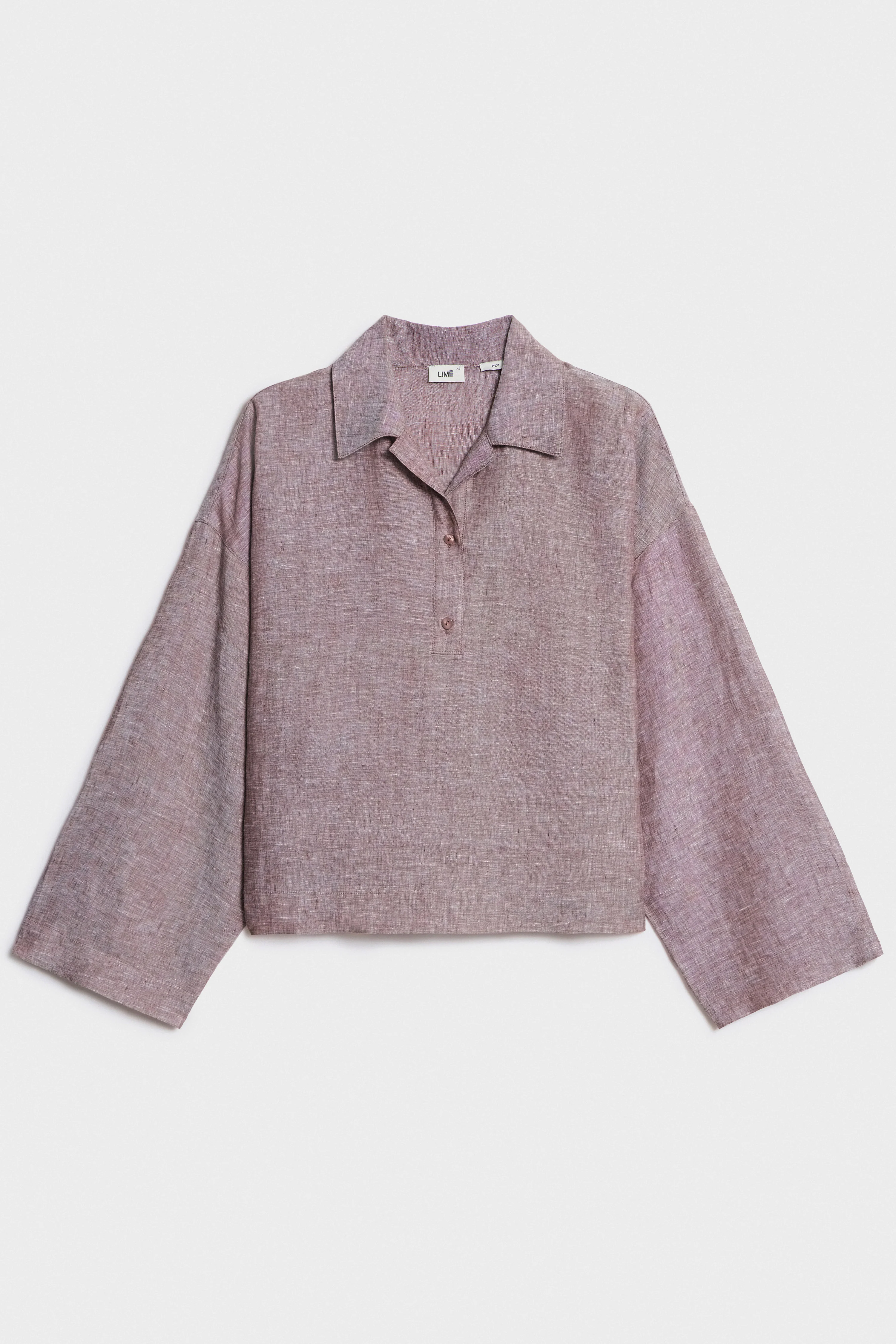 STRAIGHT FIT LINEN BLOUSE - Image 5
