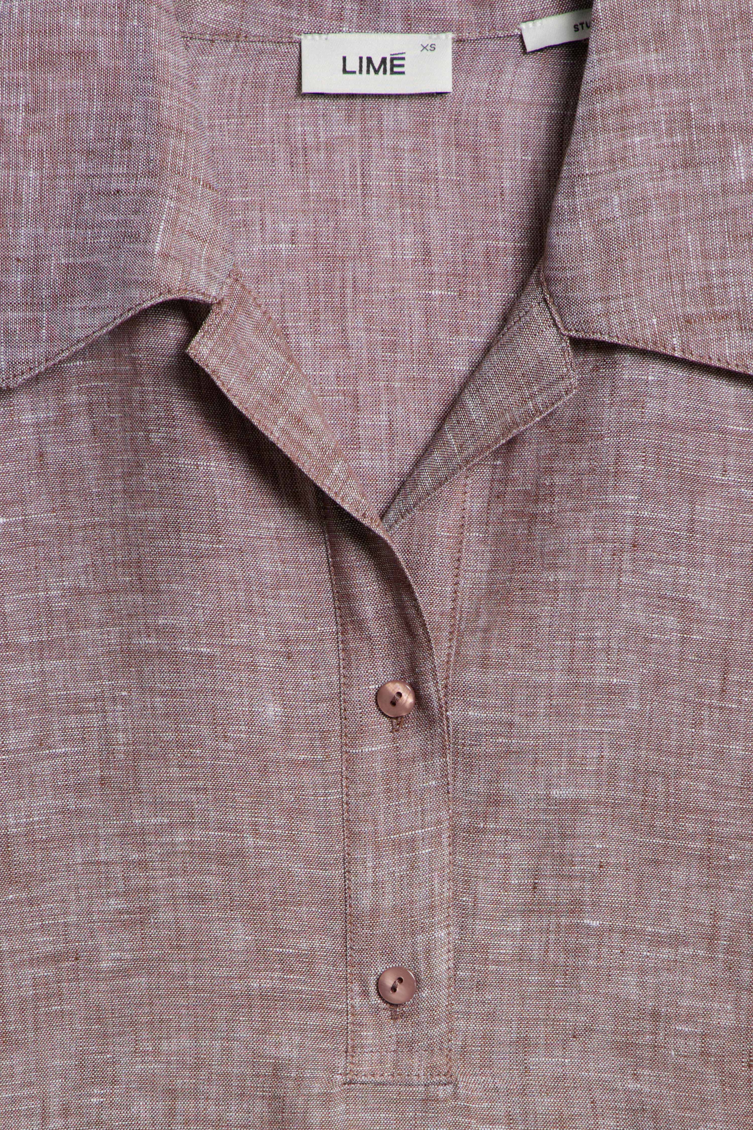 STRAIGHT FIT LINEN BLOUSE - Image 7