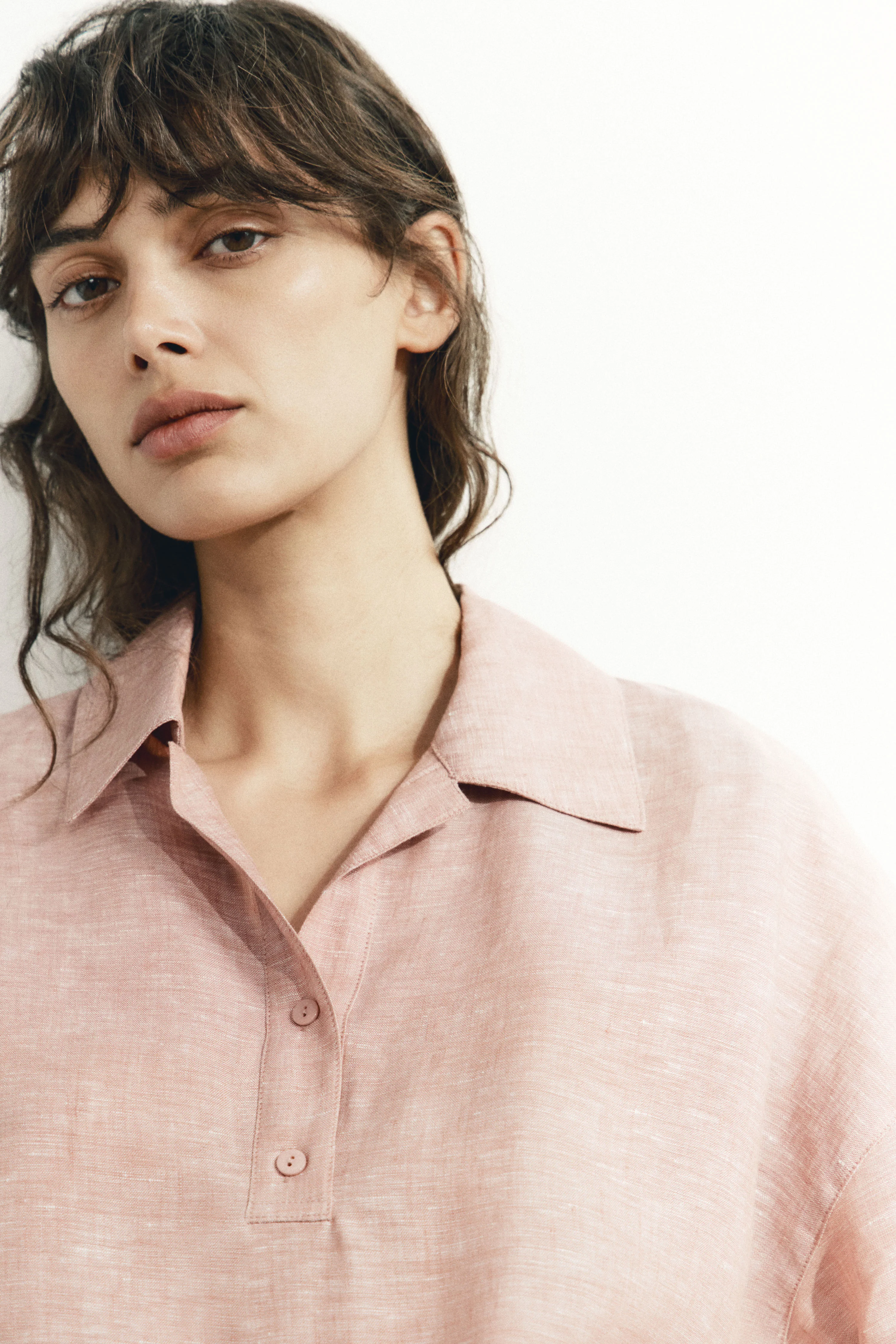 STRAIGHT FIT LINEN BLOUSE - Image 3