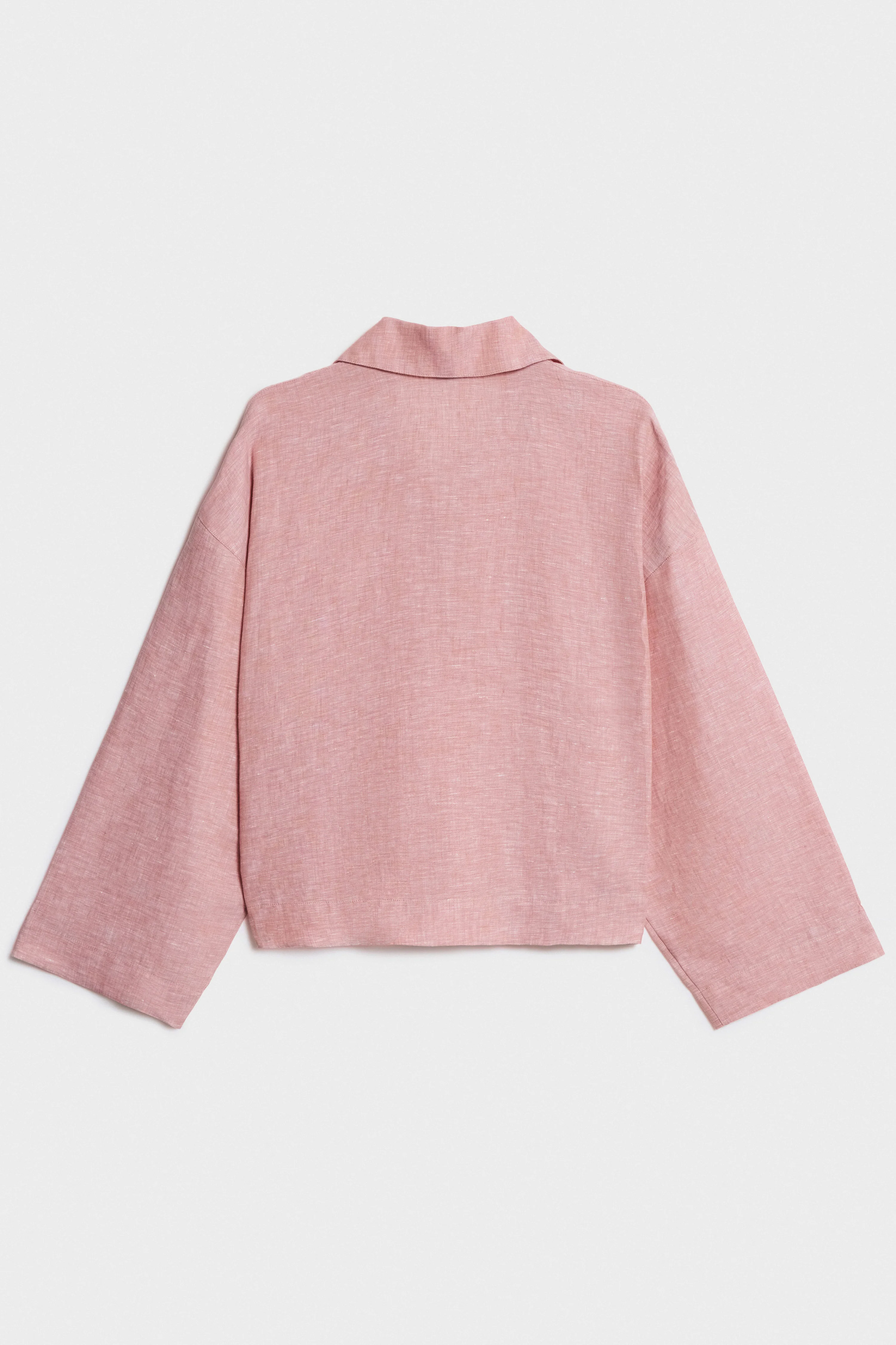 STRAIGHT FIT LINEN BLOUSE - Image 5