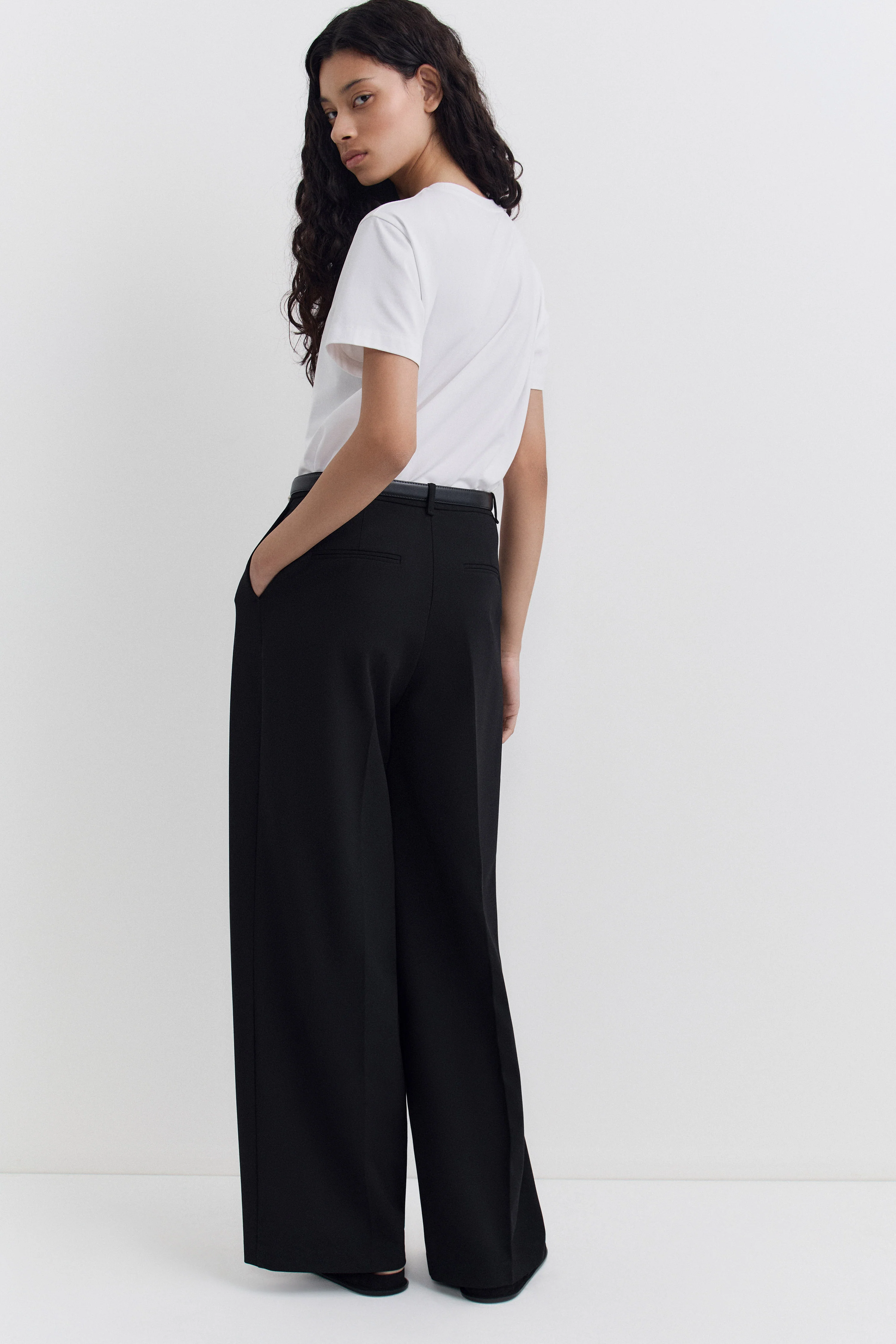 STRAIGHT FIT TROUSERS WITH DARTS - Image 3