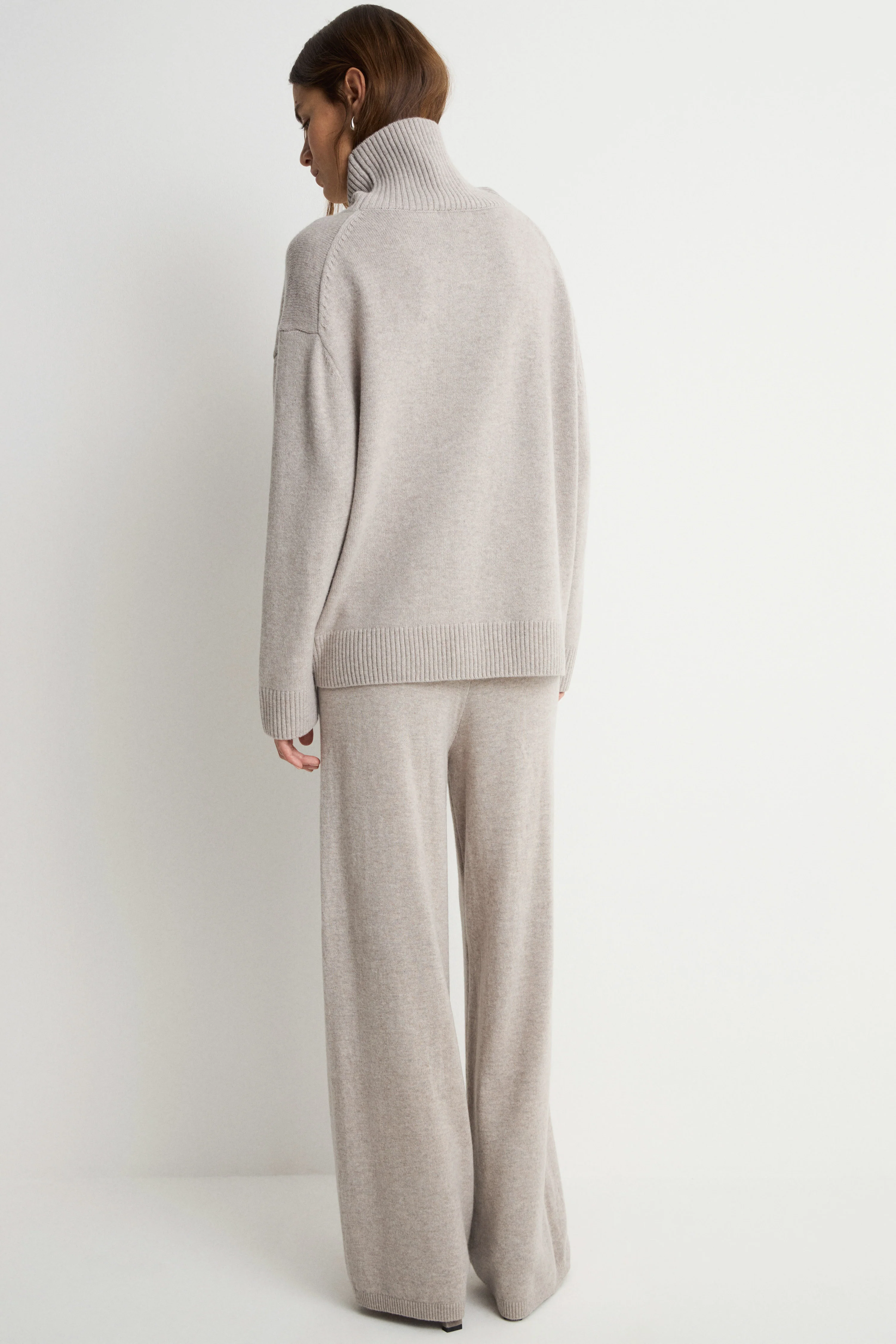 STRAIGHT-LEG 100% WOOL TROUSERS - Image 4