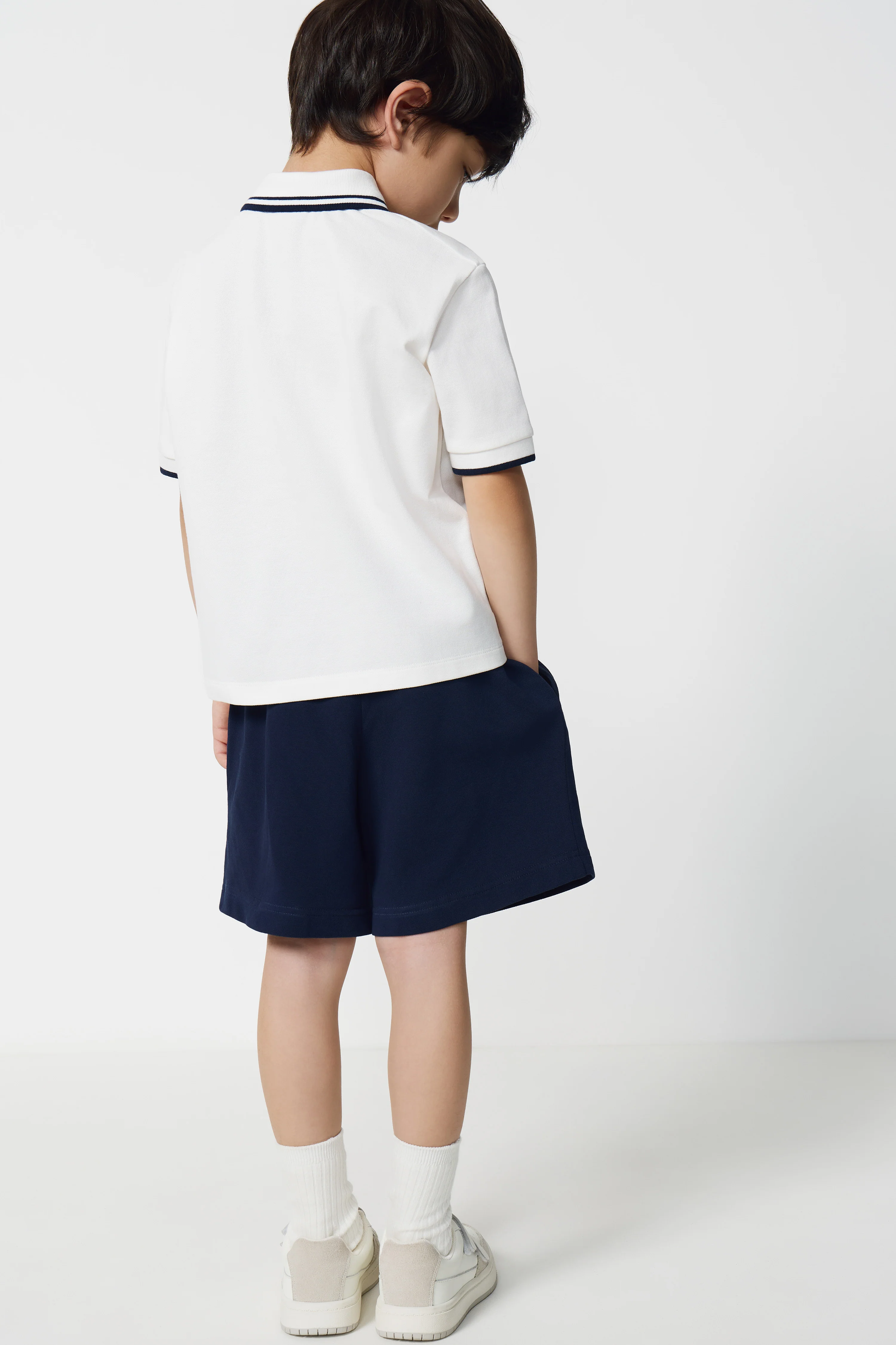STRAIGHT PIQUÉ SHORTS - Image 3