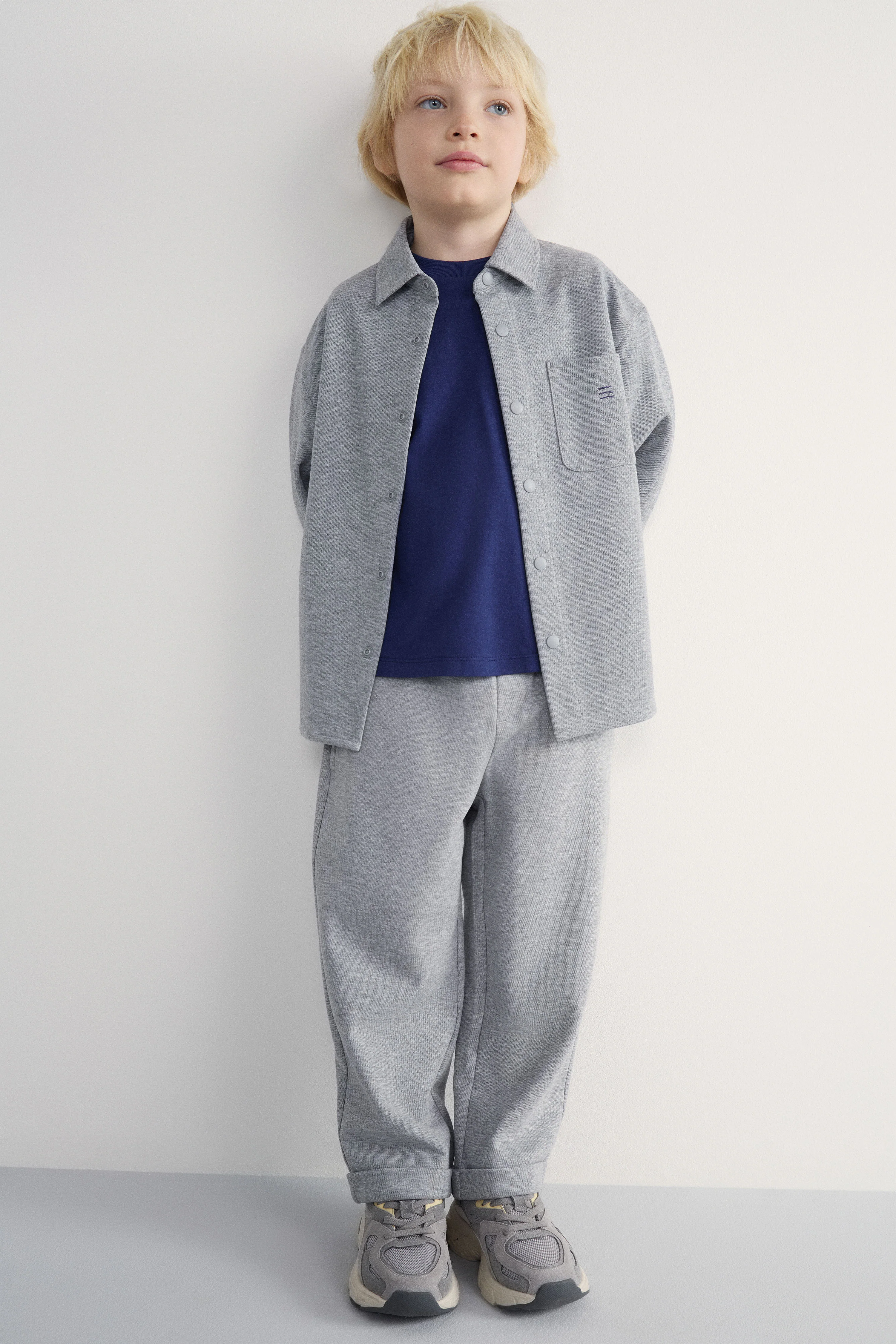 COTTON PIQUÉ TROUSERS