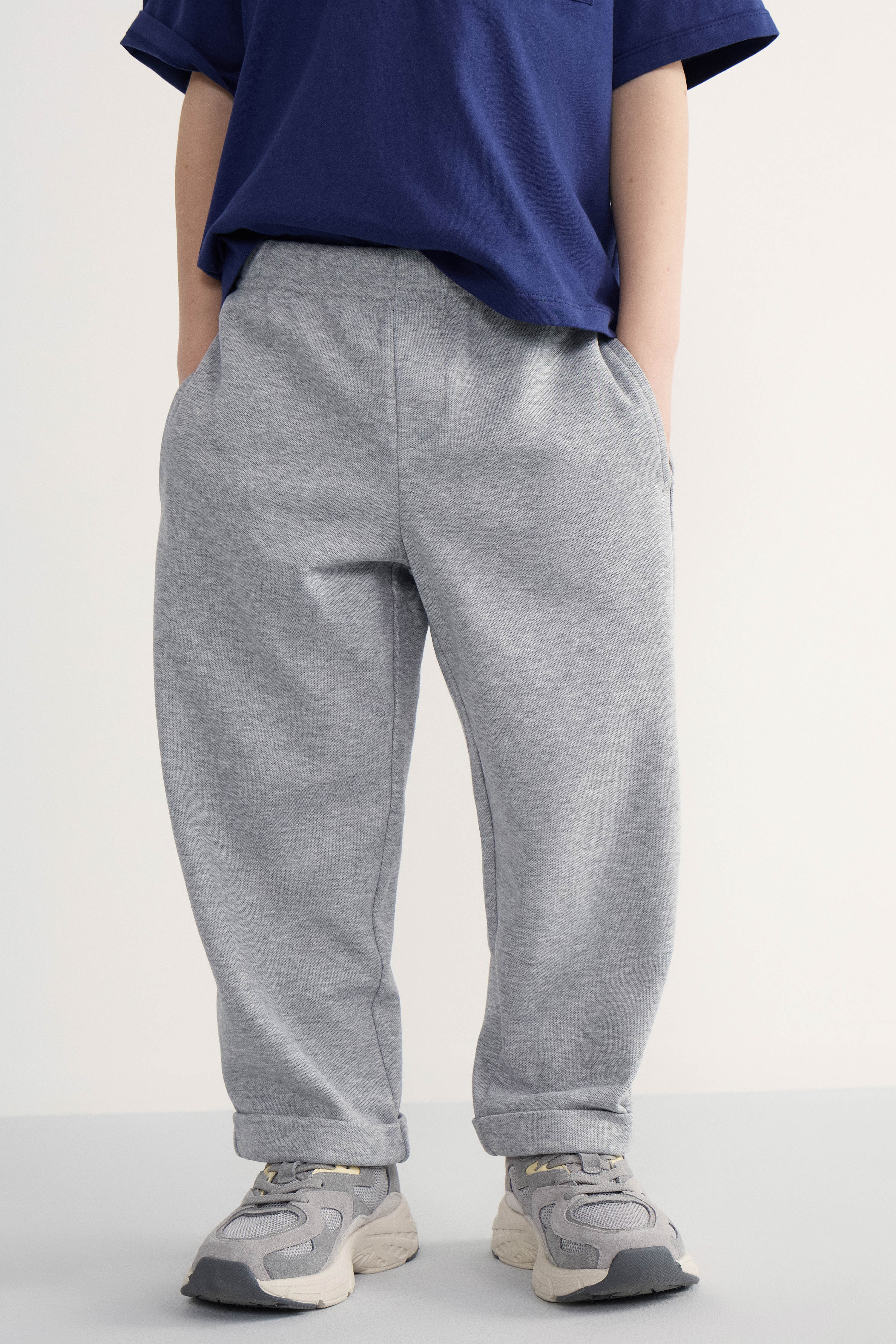 COTTON PIQUÉ TROUSERS - Image 2