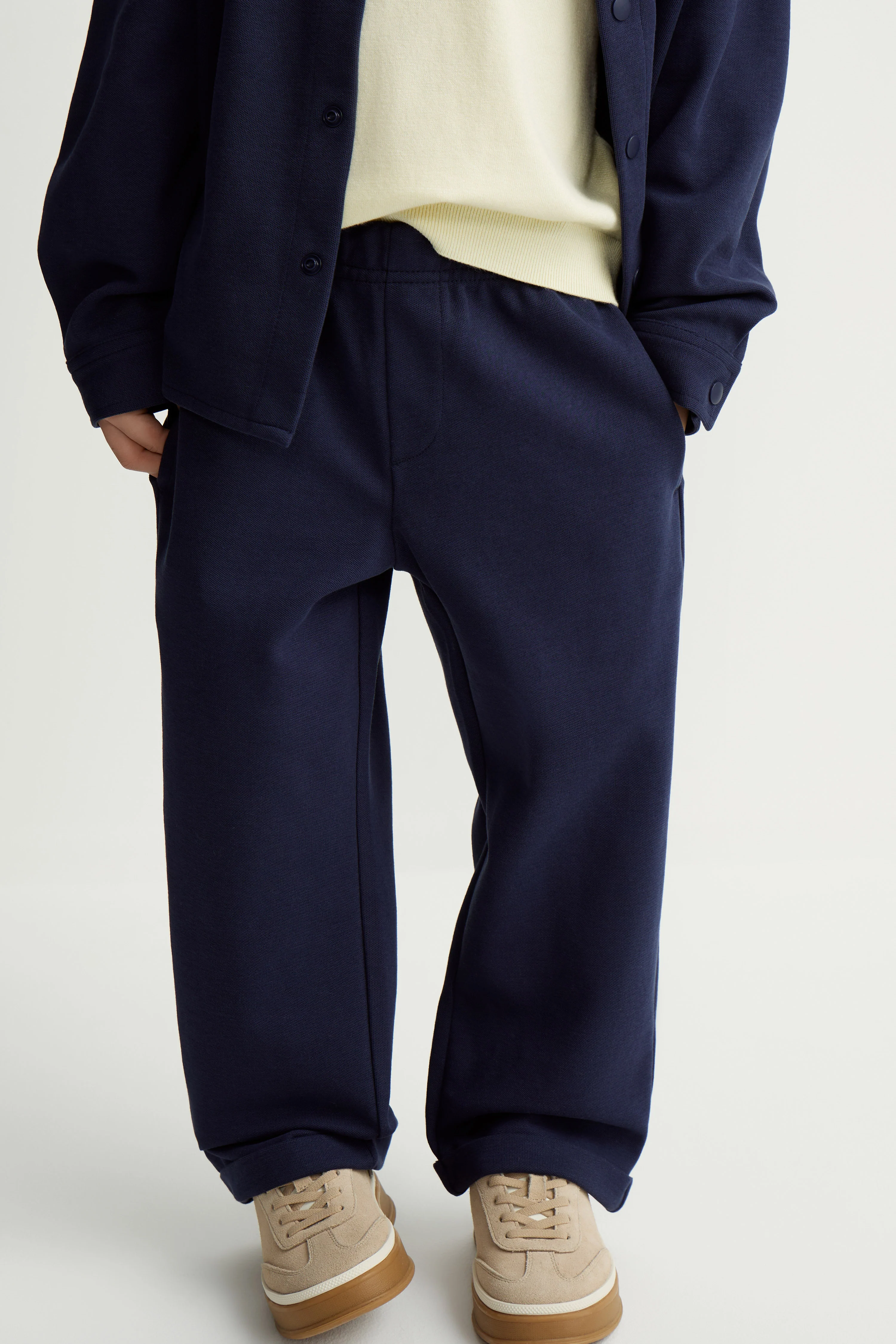 COTTON PIQUÉ TROUSERS - Image 2