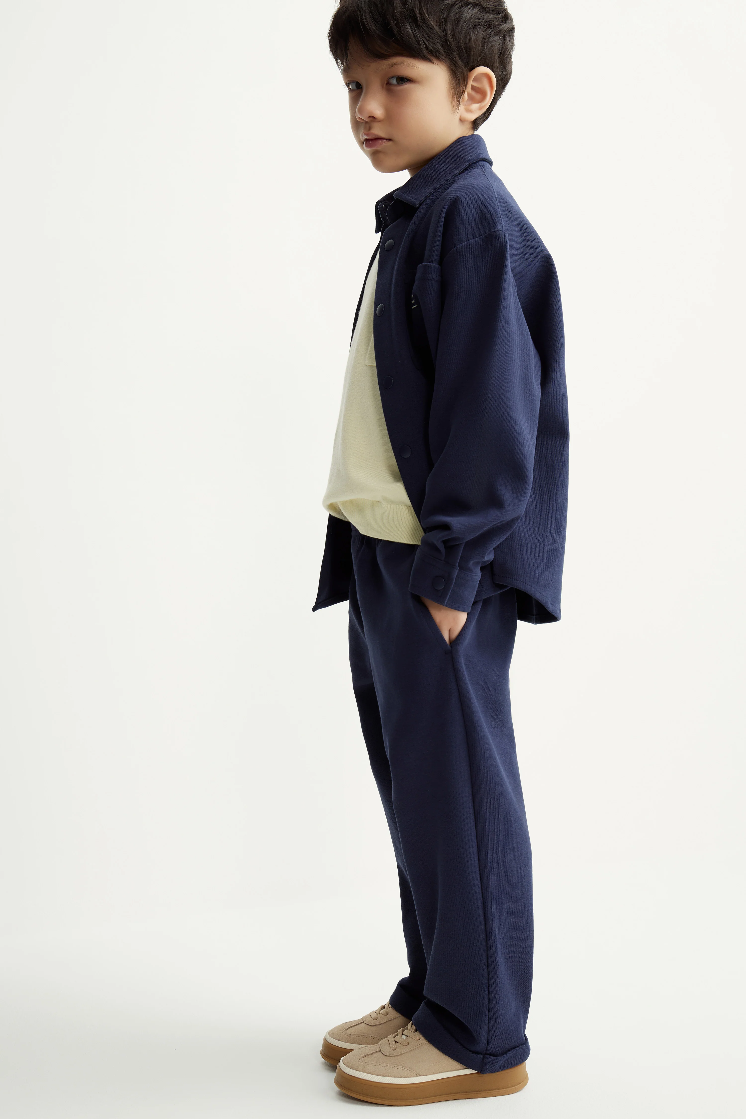 COTTON PIQUÉ TROUSERS - Image 3
