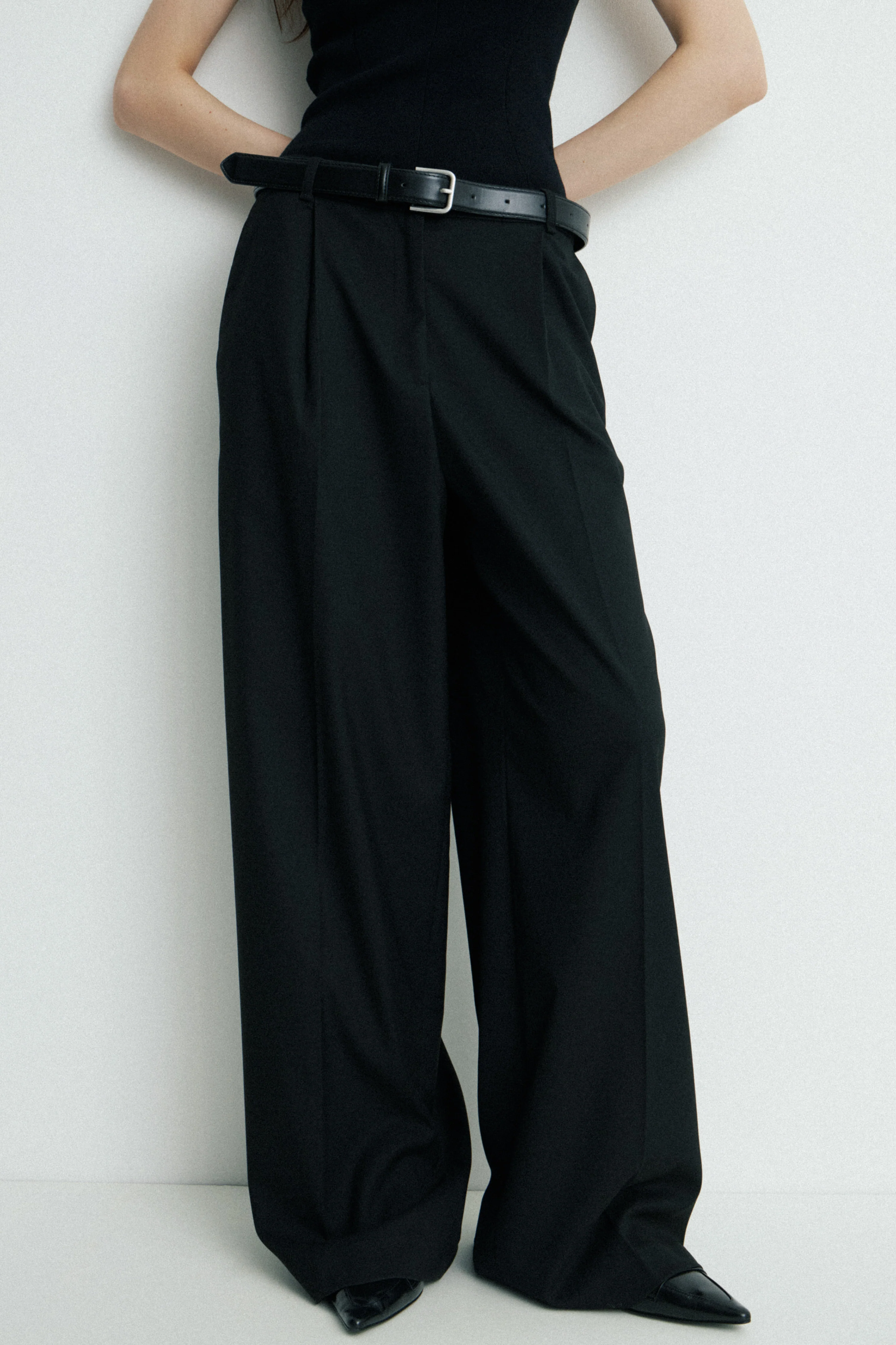 PLEATED STRAIGHT TROUSERS - Image 3