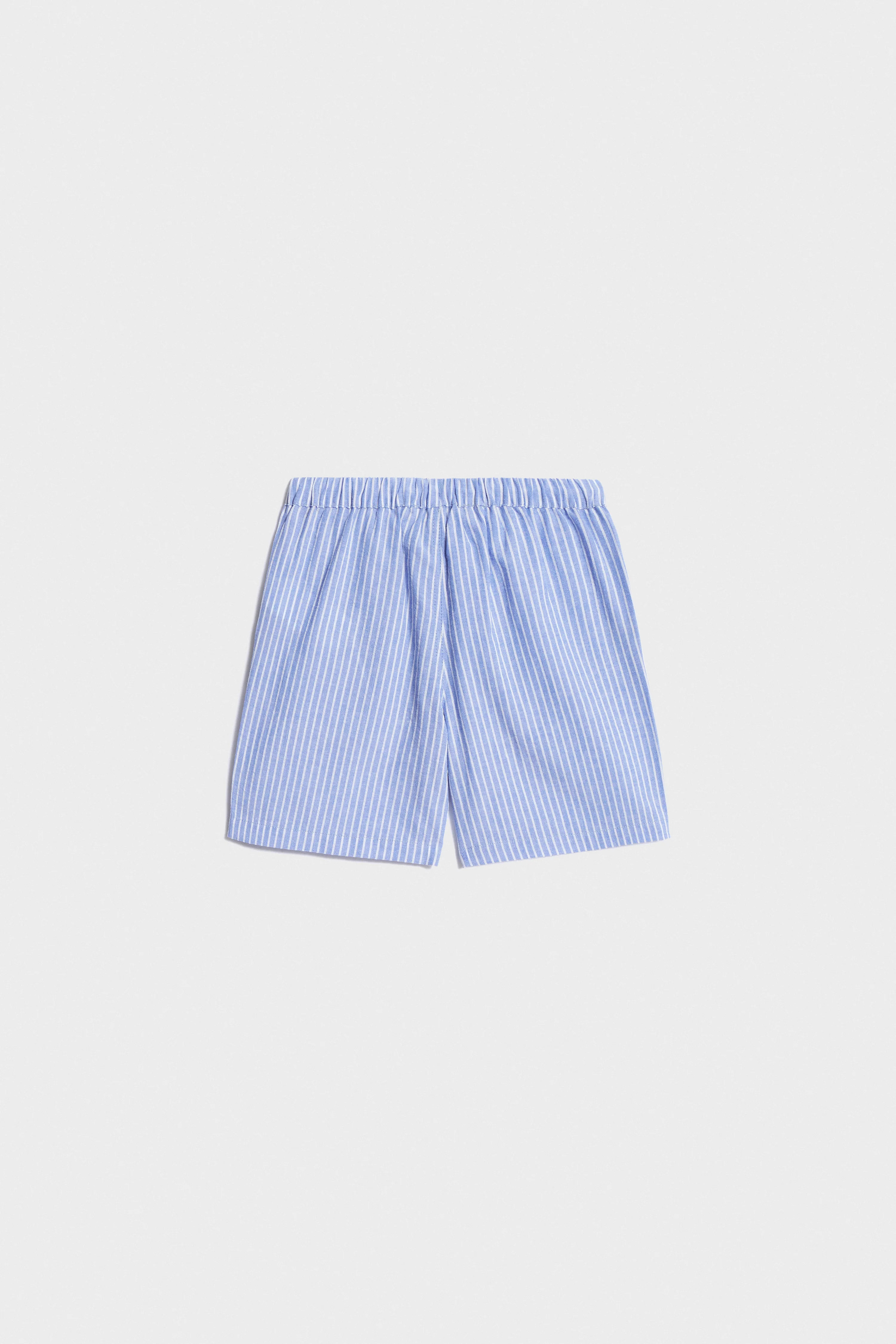 STRIPED COTTON-BLEND SHORTS - Image 5