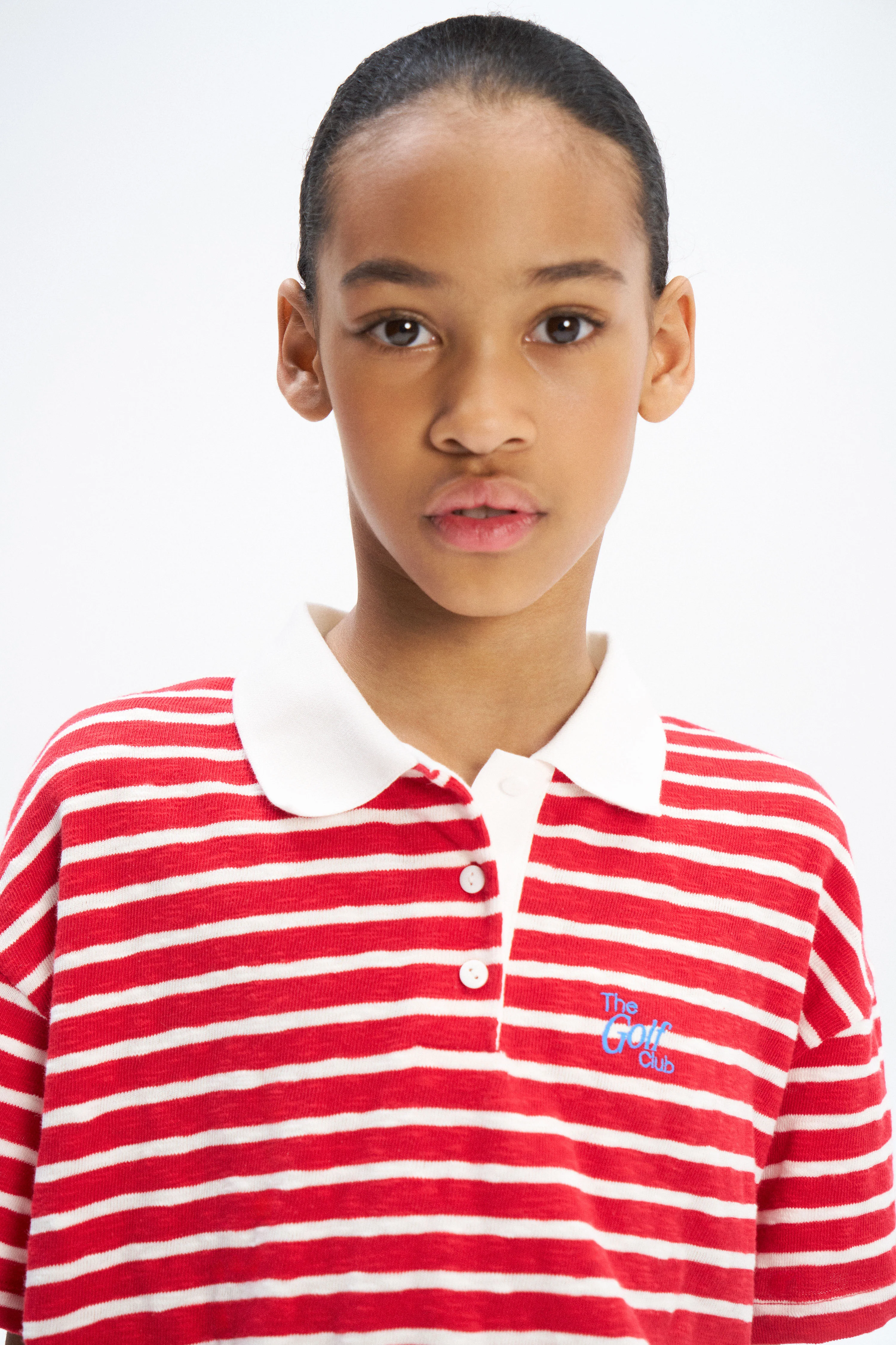 STRIPED COTTON POLO T-SHIRT