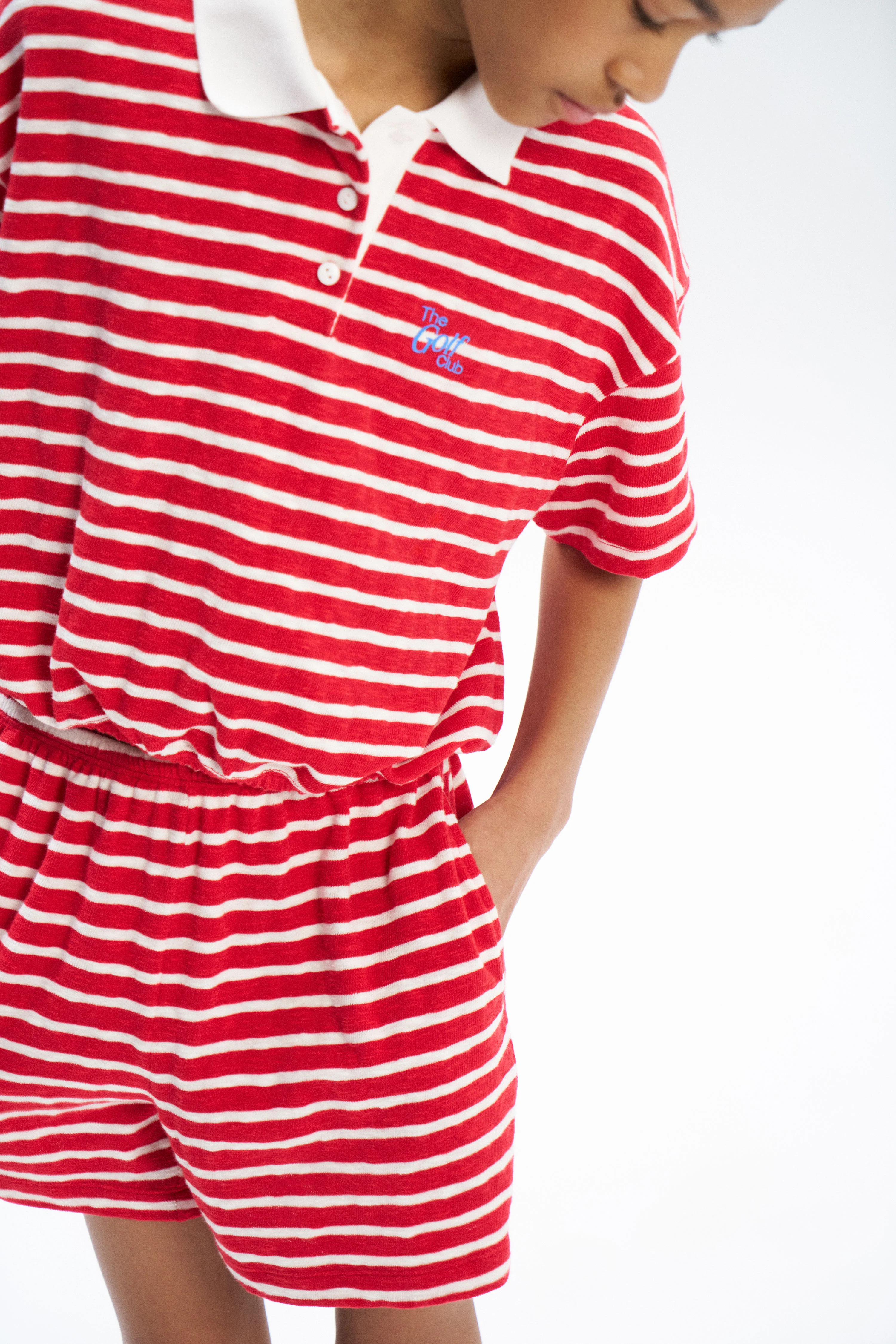 STRIPED COTTON POLO T-SHIRT - Image 2