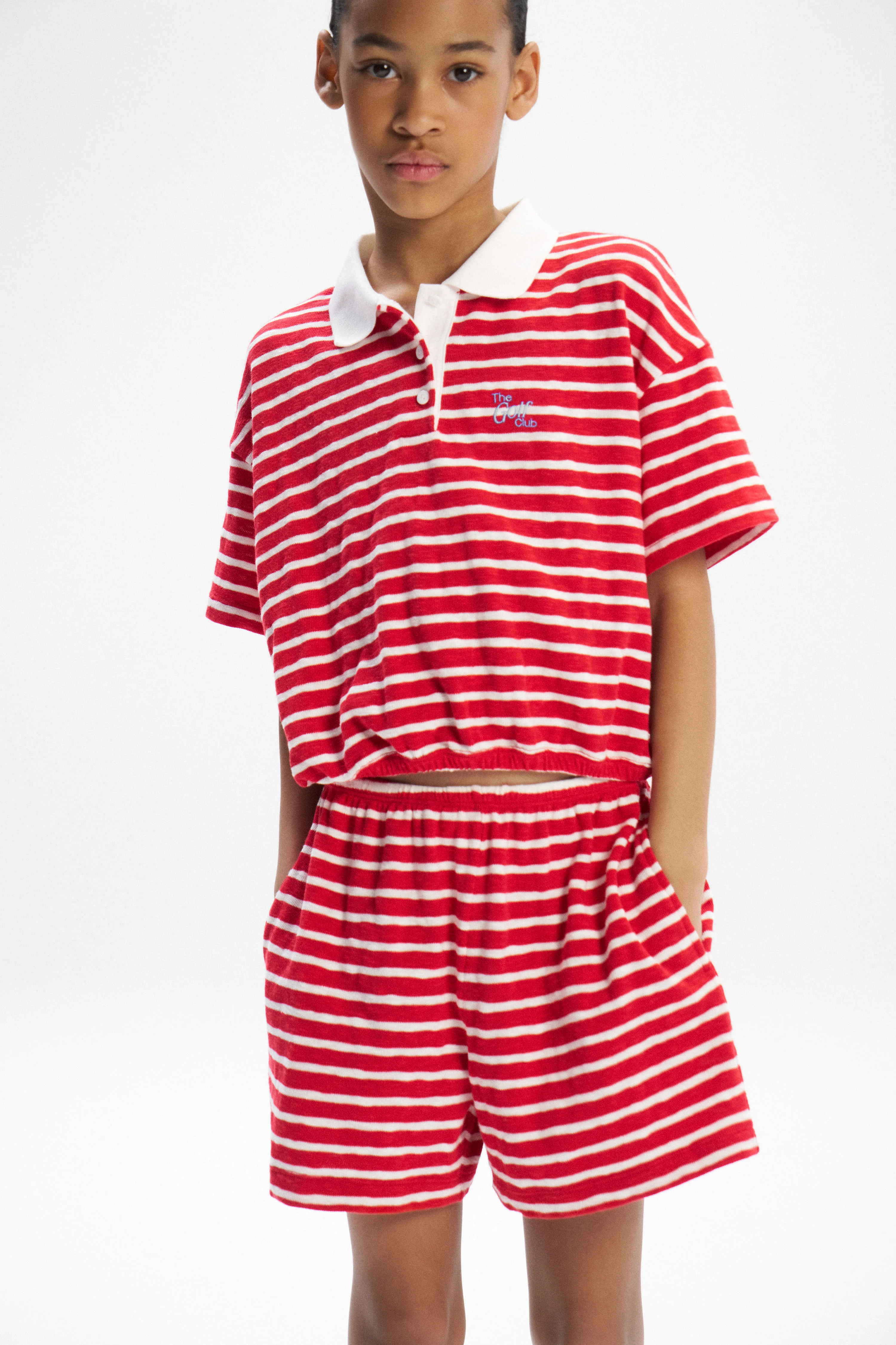 STRIPED COTTON POLO T-SHIRT - Image 3