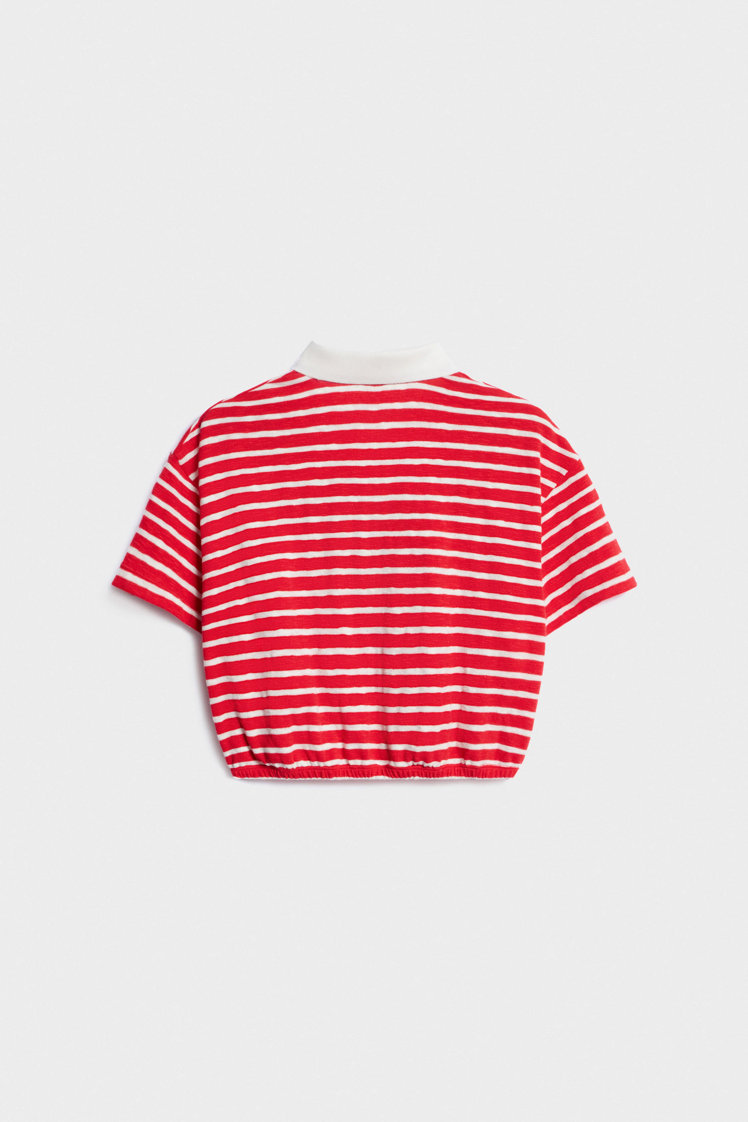 STRIPED COTTON POLO T-SHIRT - Image 5